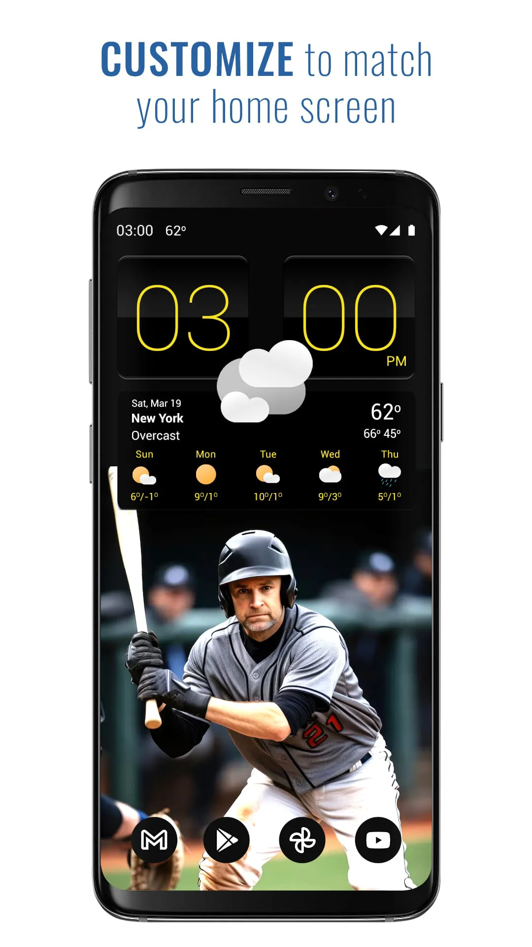 Sense V2 Flip Clock & Weather