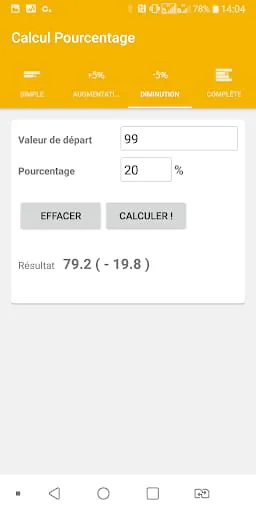 Percentage calculator