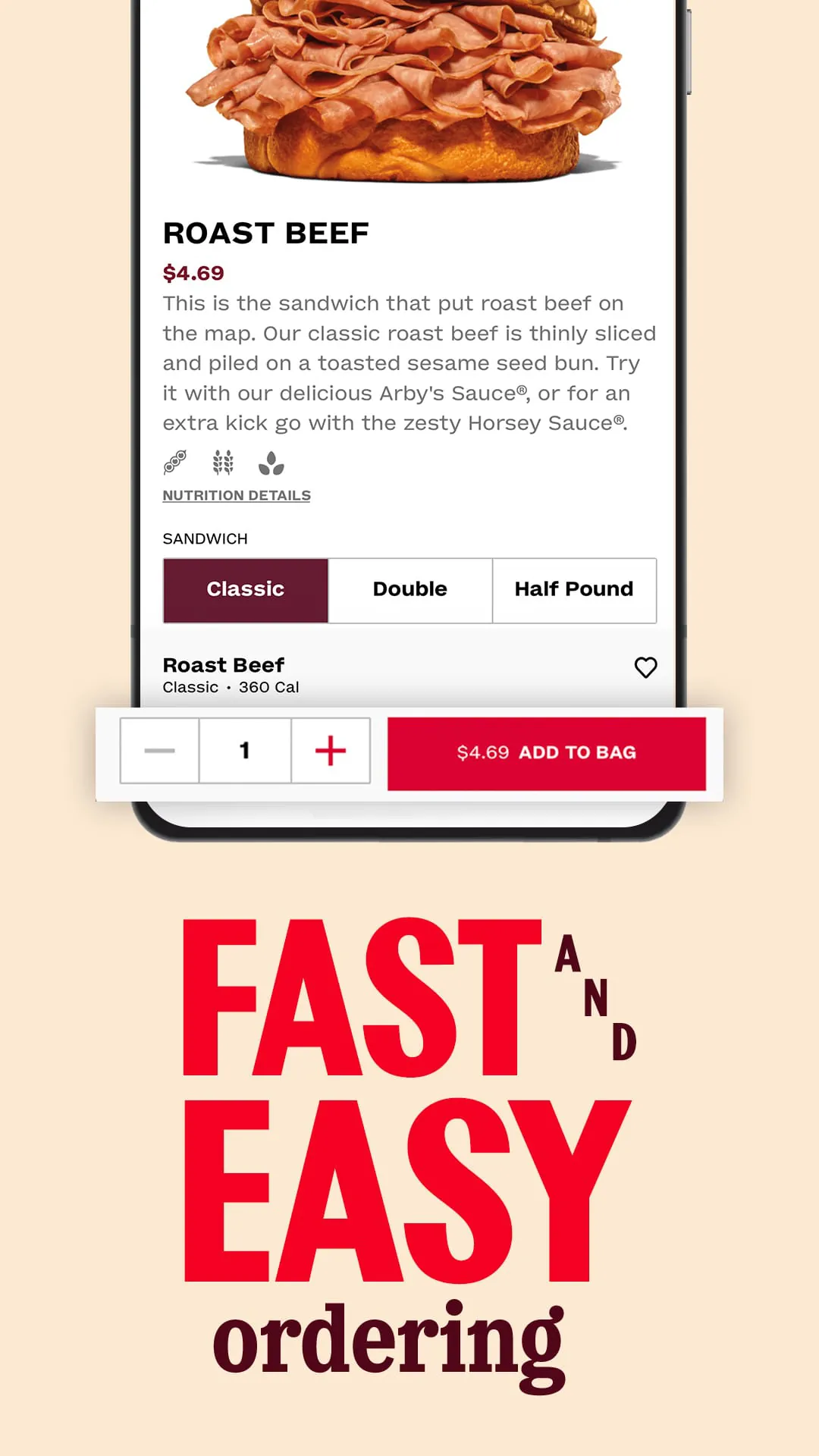 Arby's Fast Food Sandwiches