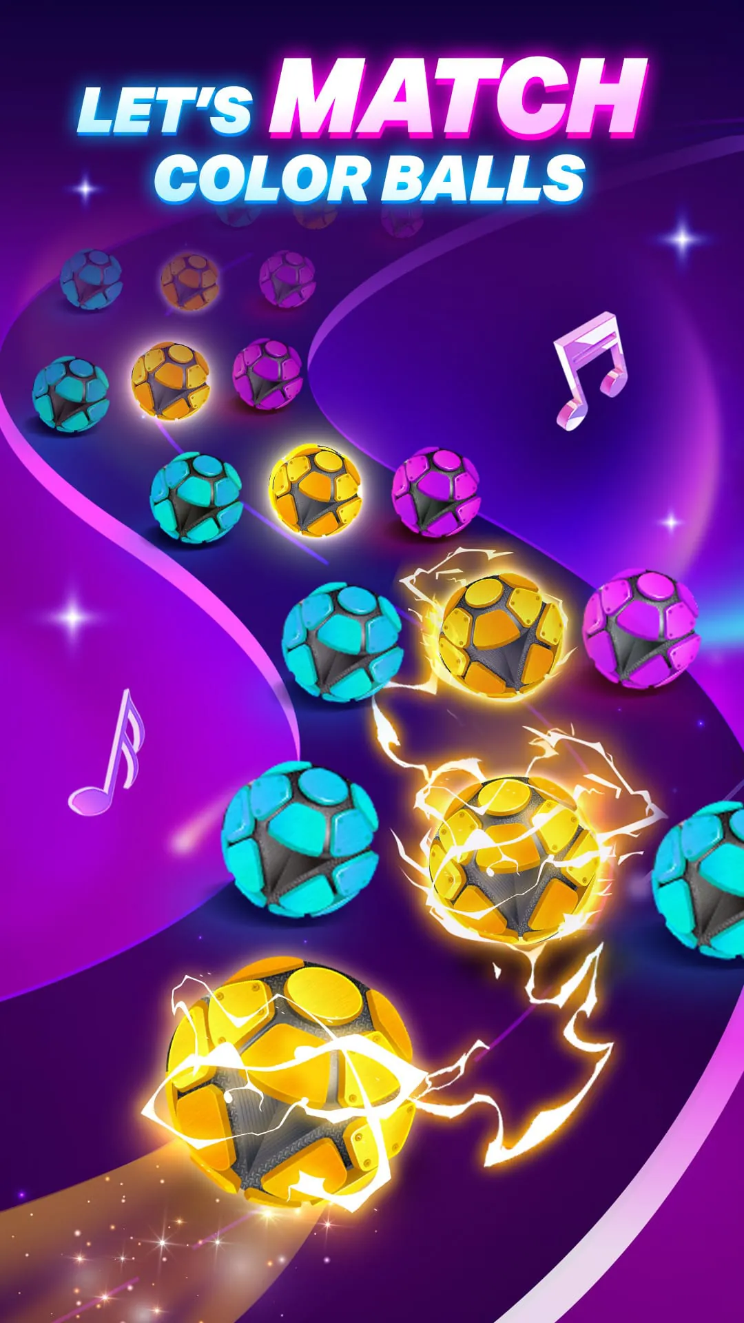Dancing Road Color Balls Match
