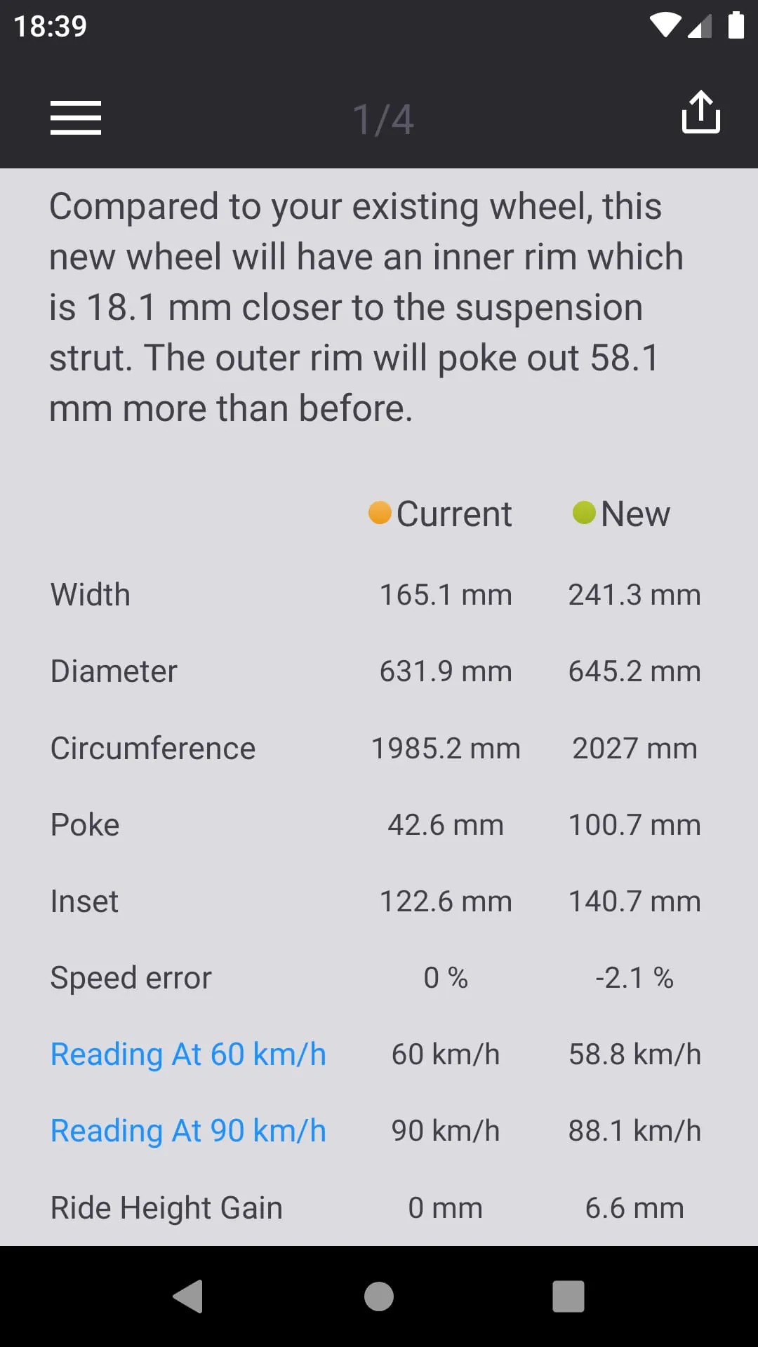 Tire Size Calculator