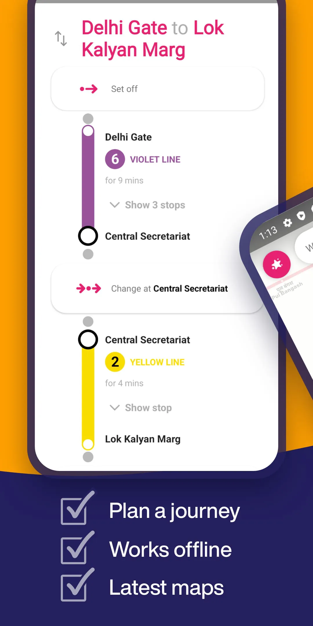Delhi Subway Map & Routing
