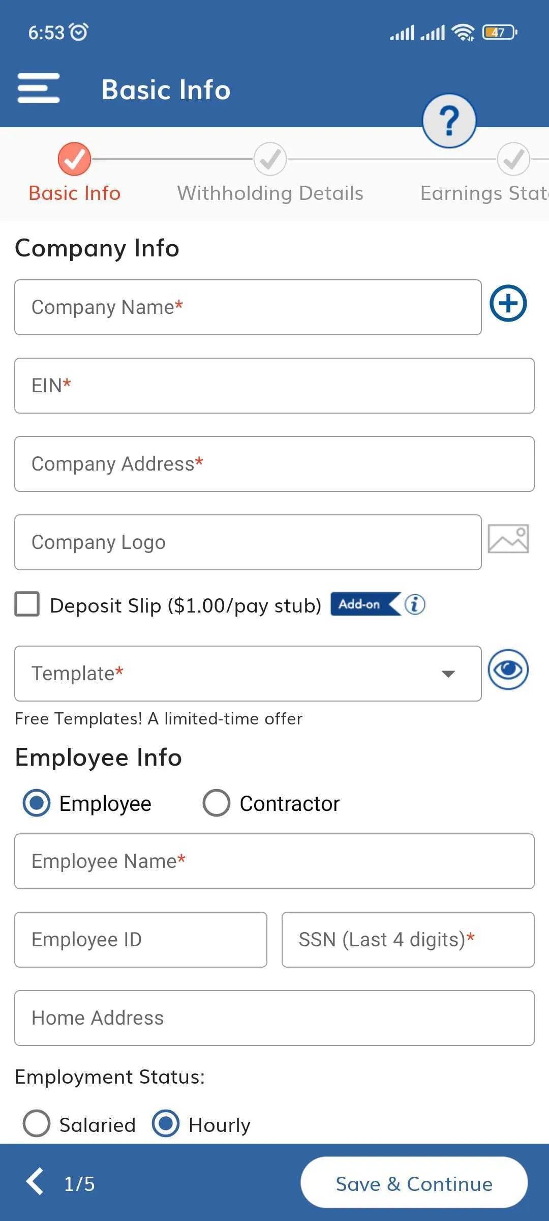 Paystub Generator