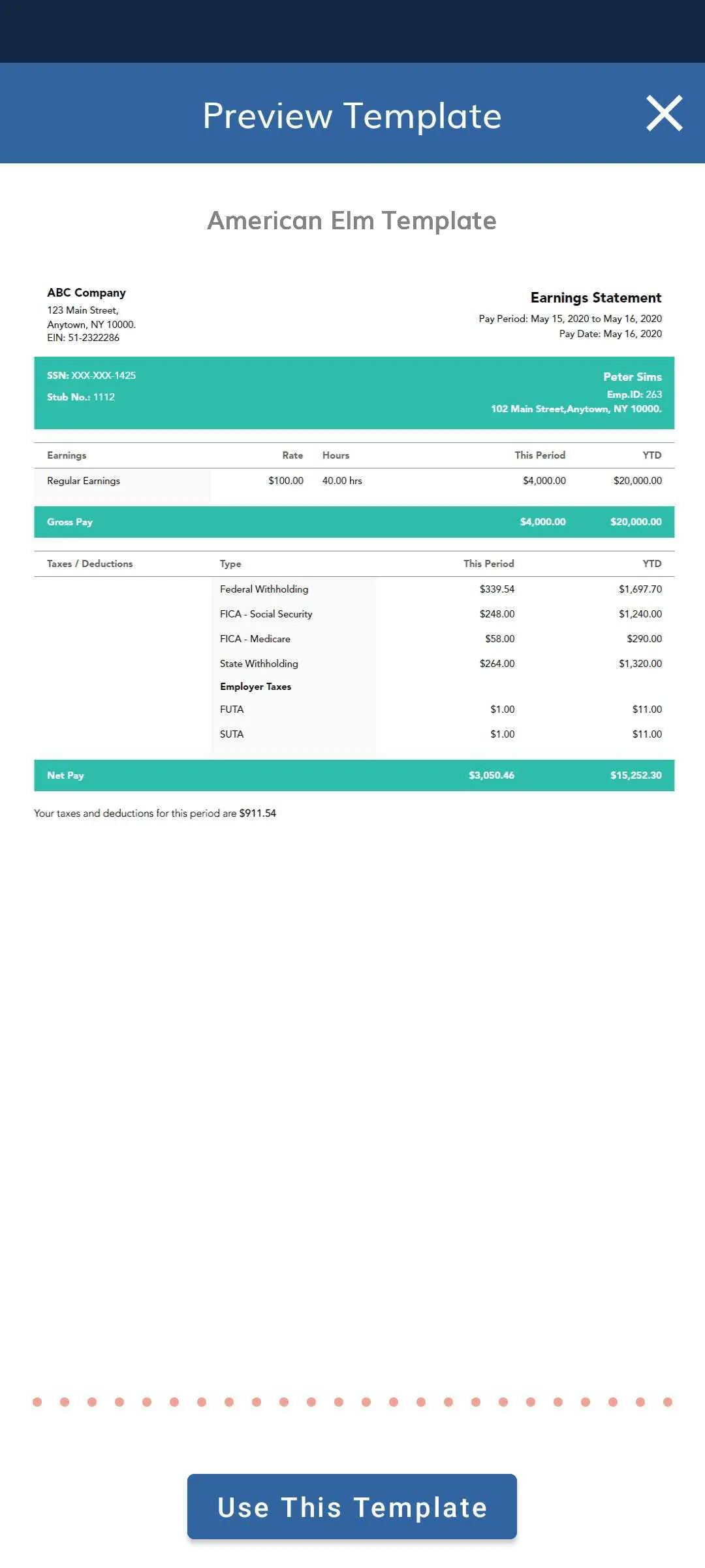 Paystub Generator