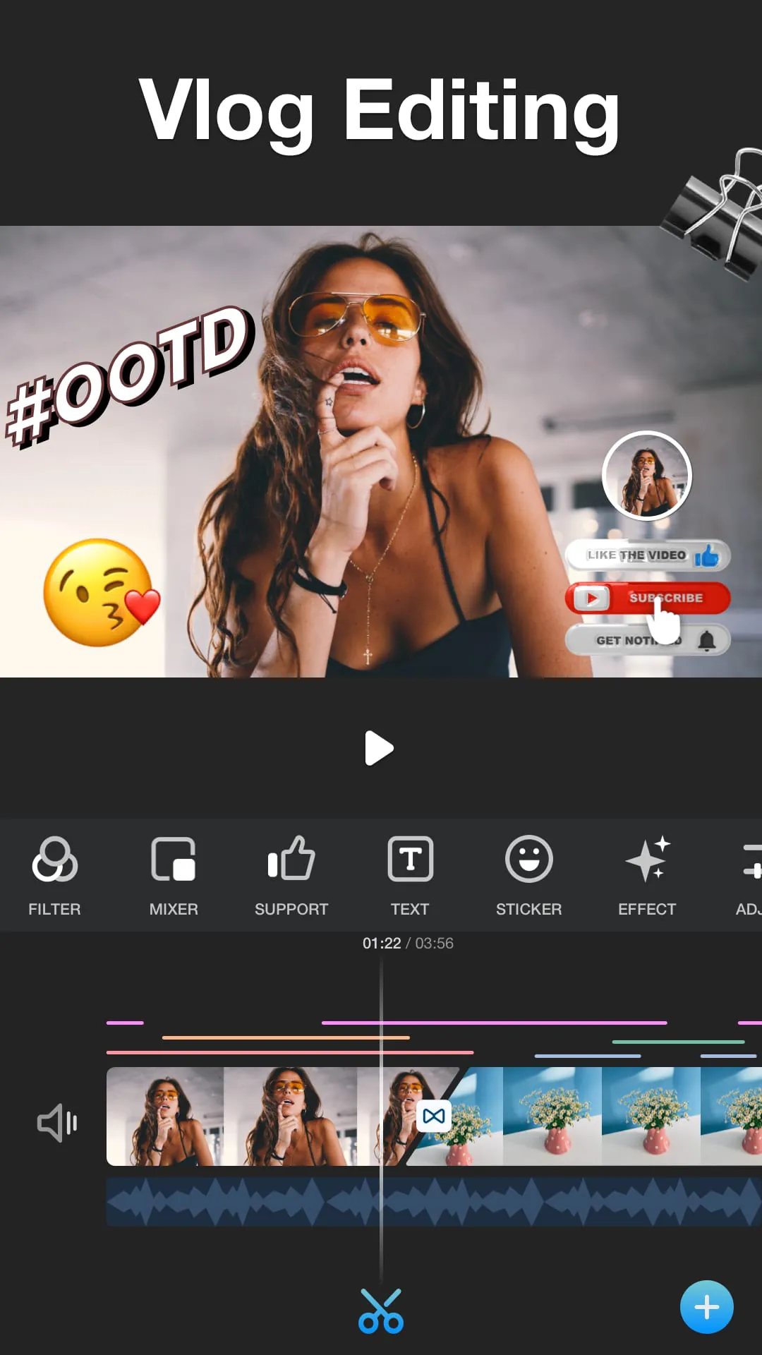 Vlog video editor maker