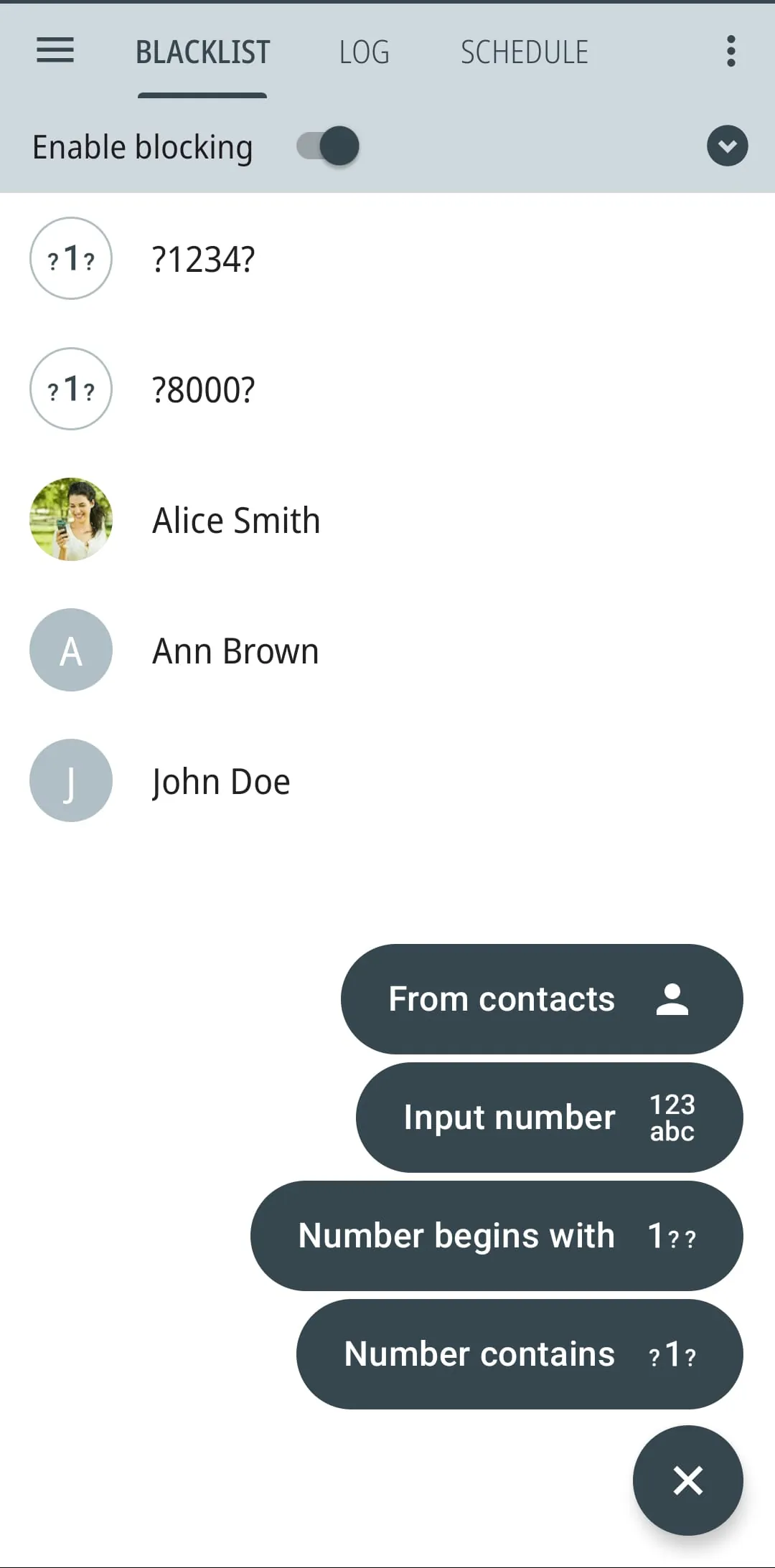 Calls Blacklist