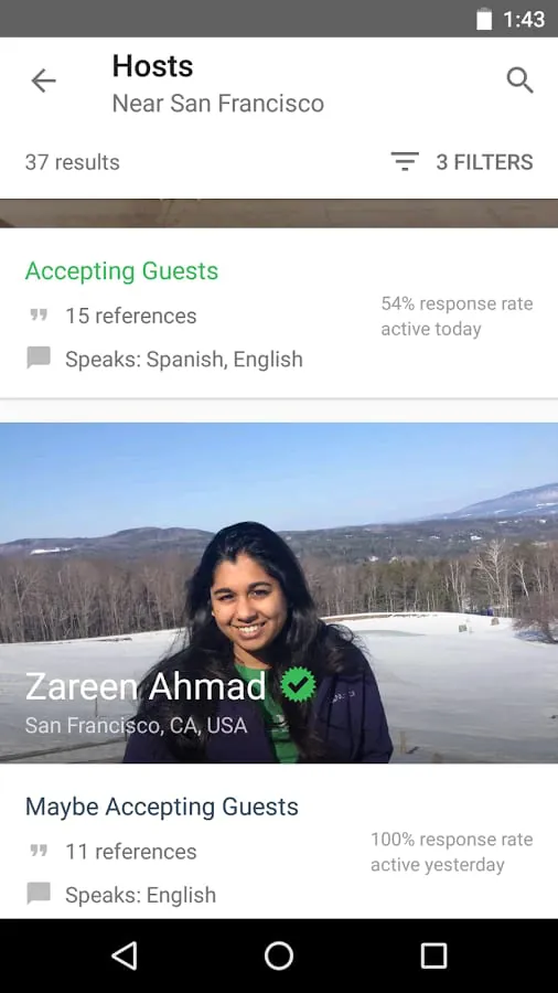 Couchsurfing Travel App