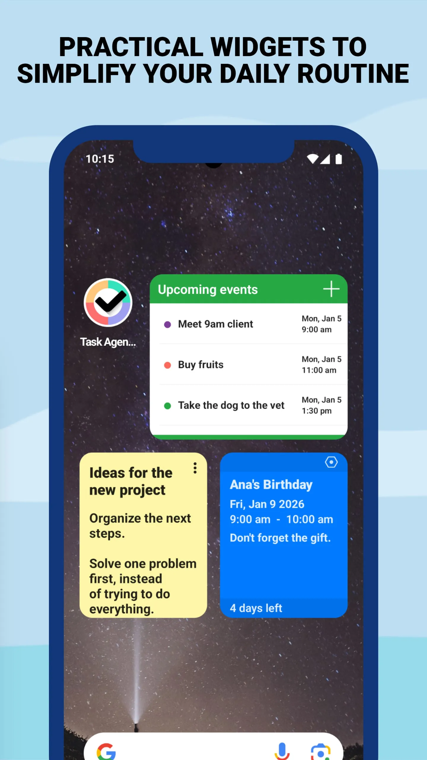 Task Agenda