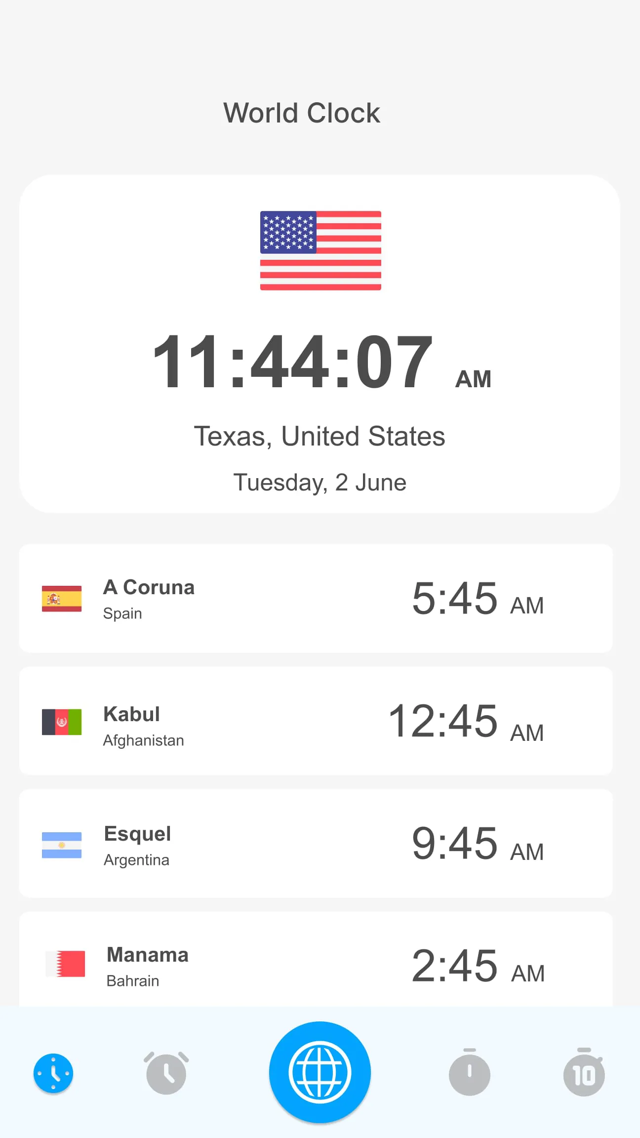 World Clock – World time clock