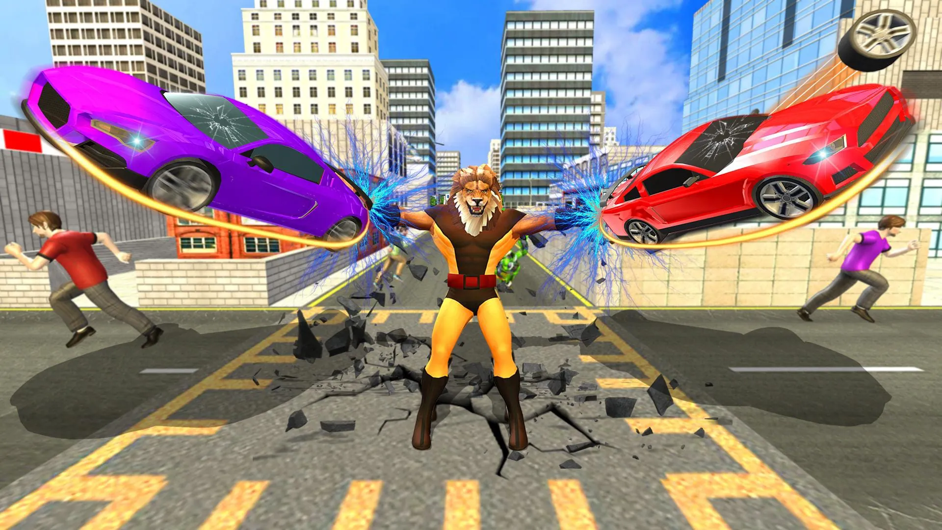 Scary Lion Crime City Attack