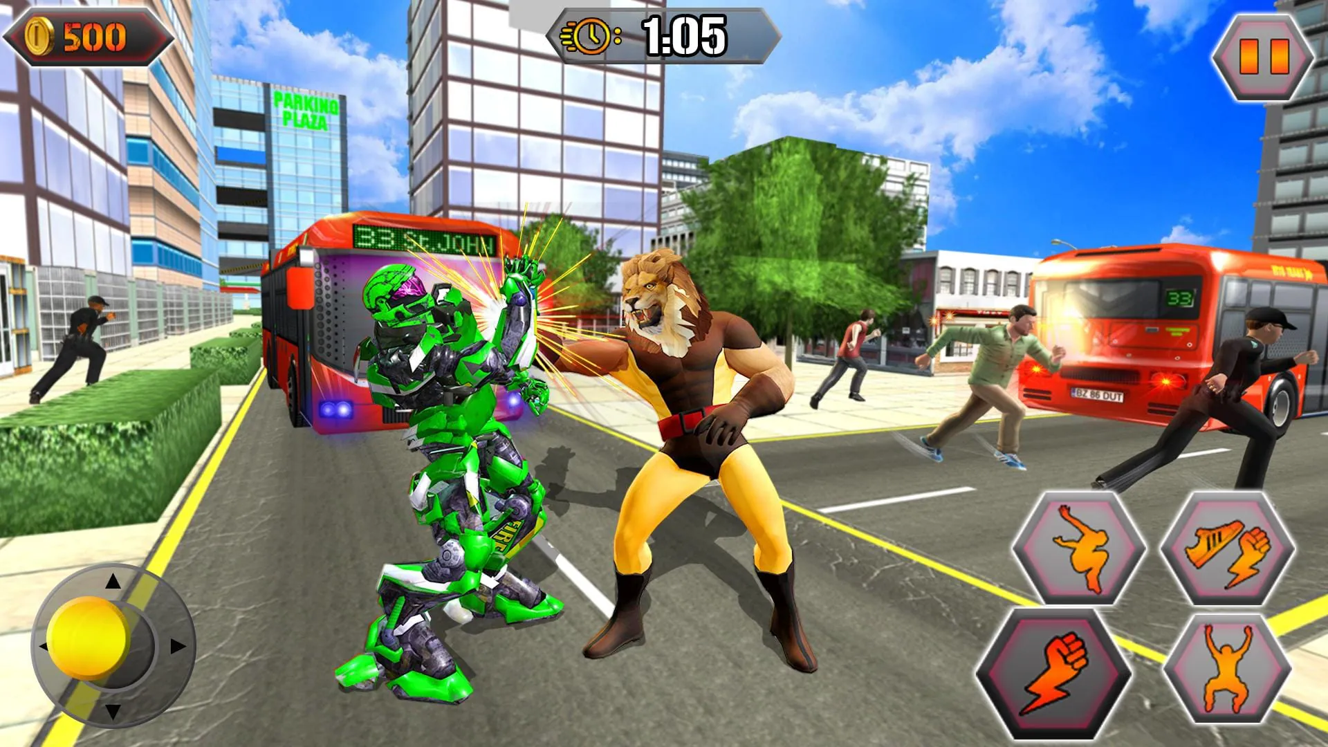 Scary Lion Crime City Attack
