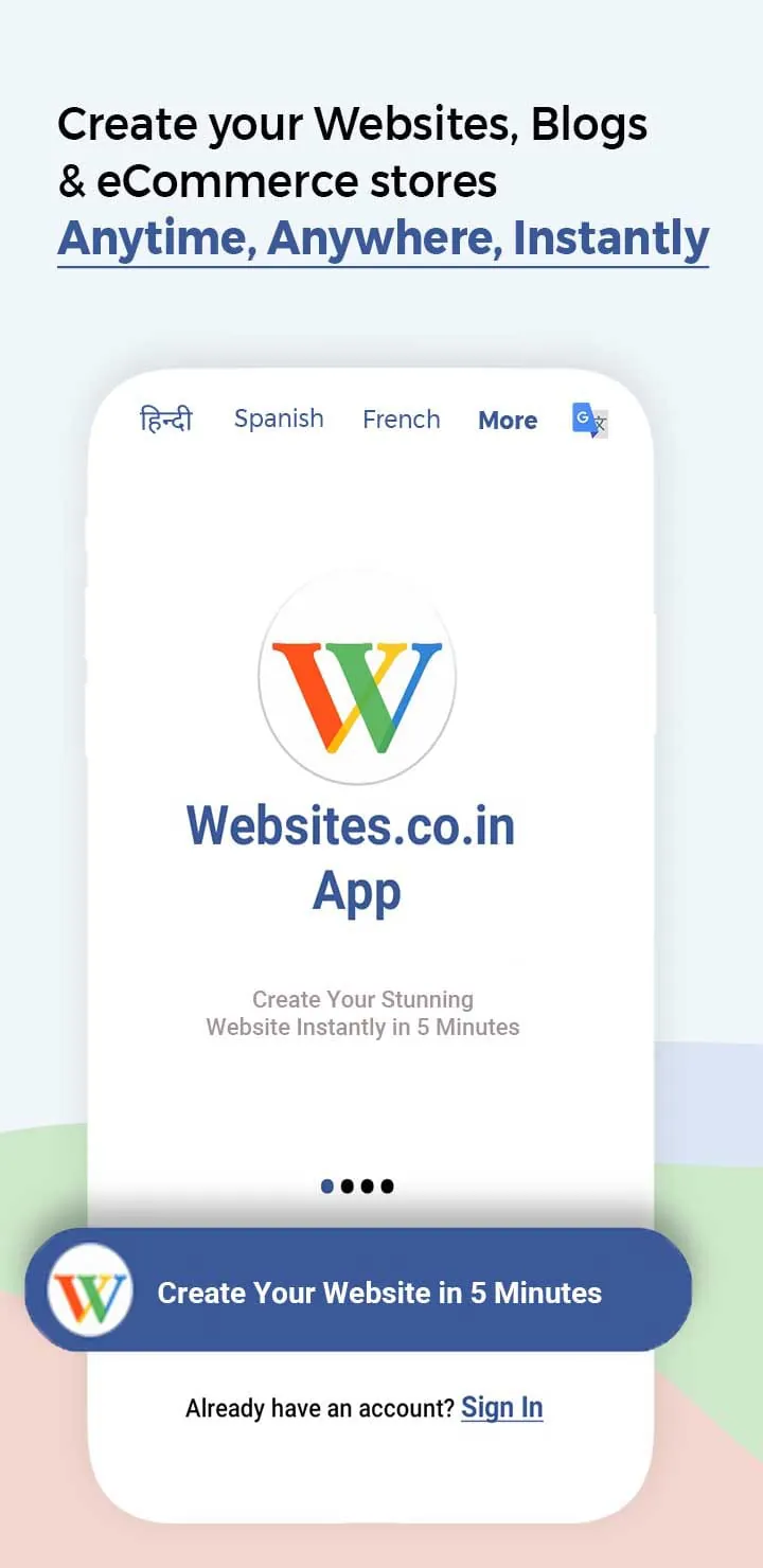 Instant Website Builder App