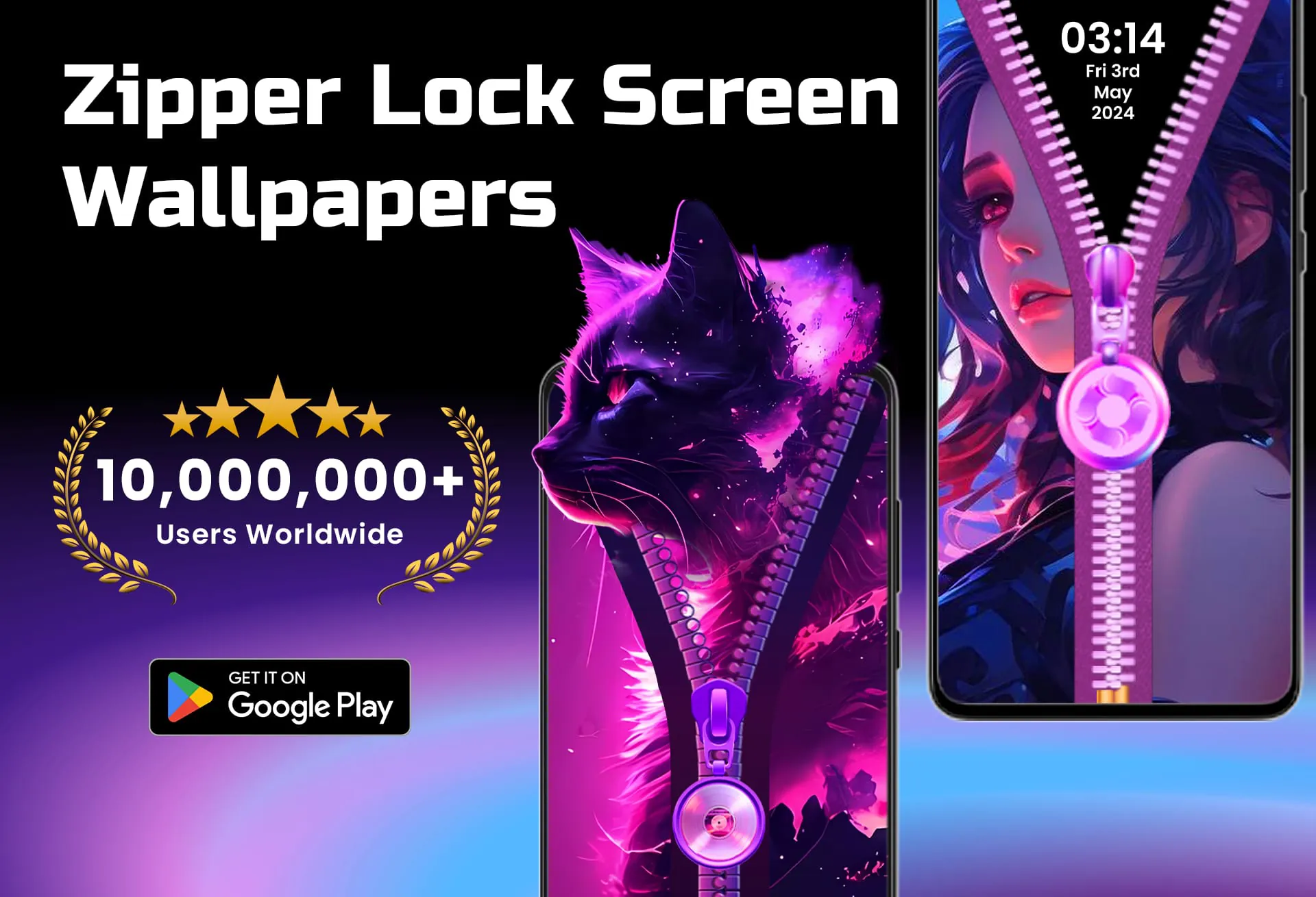 Zipper Lock Screen Wallpapers