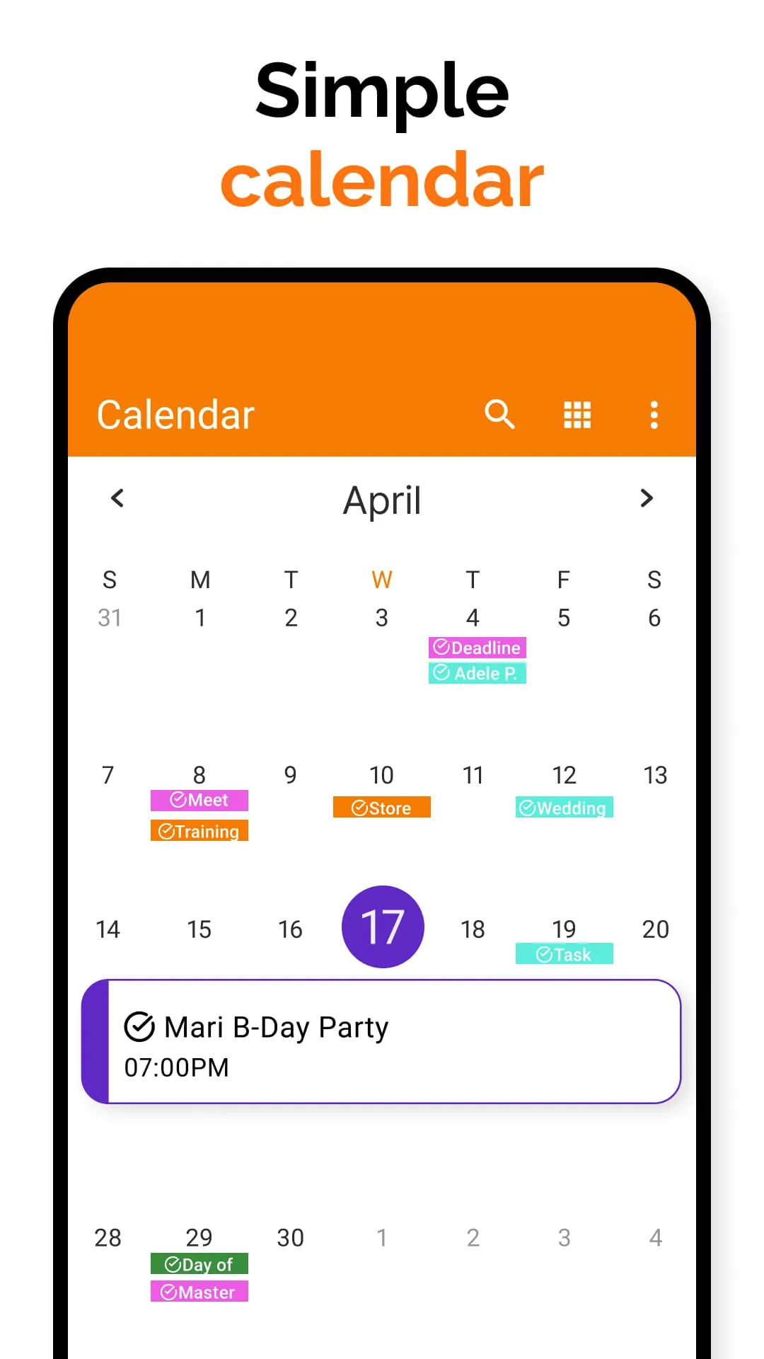 Simple Calendar