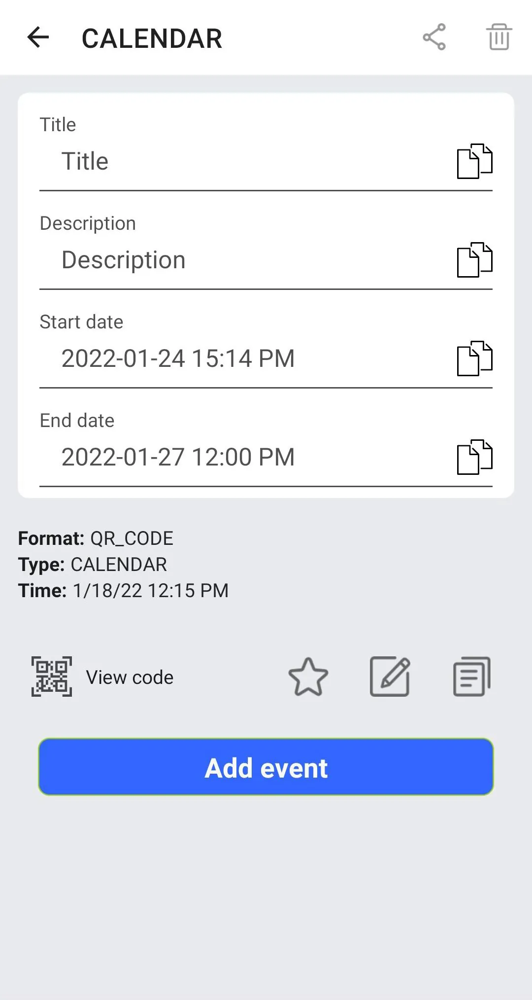 QR Barcode