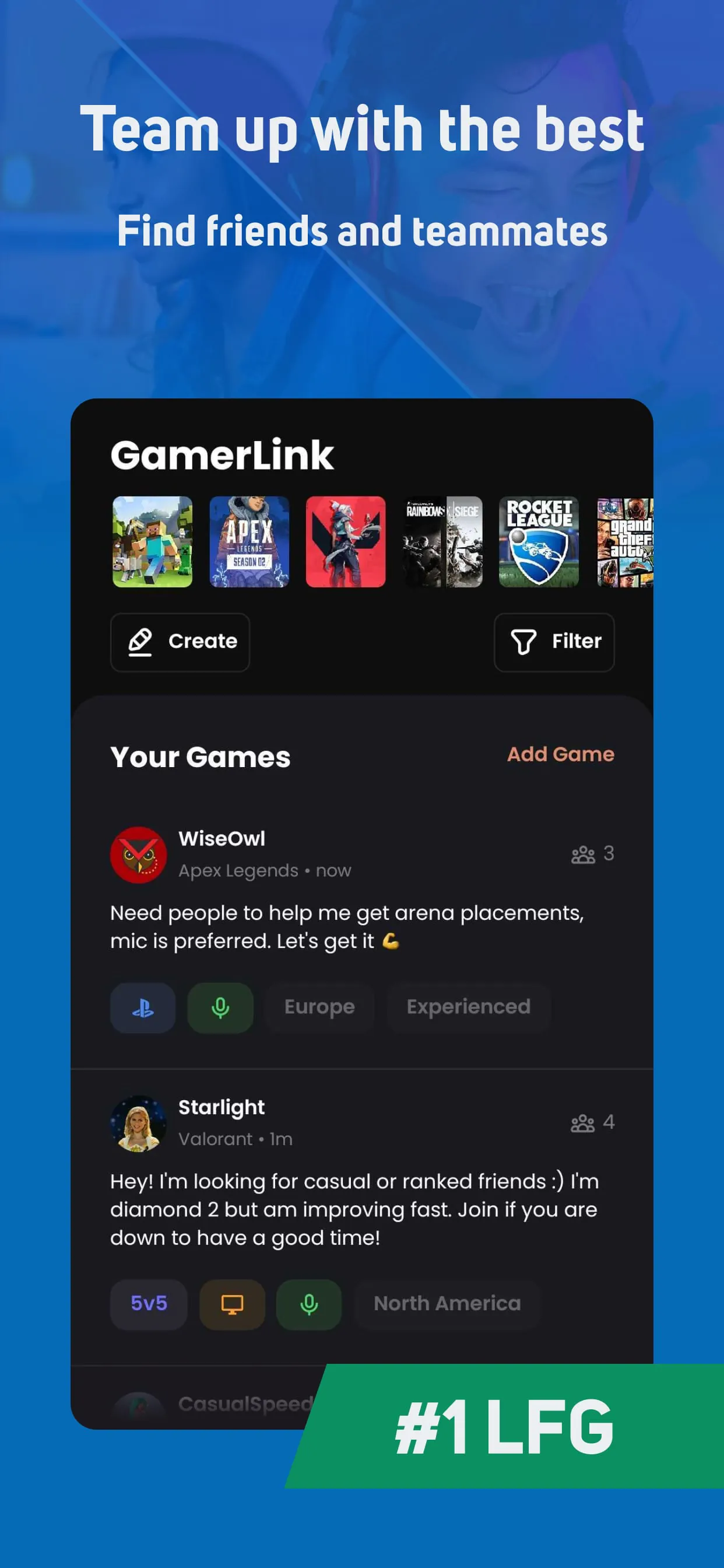 GamerLink LFG