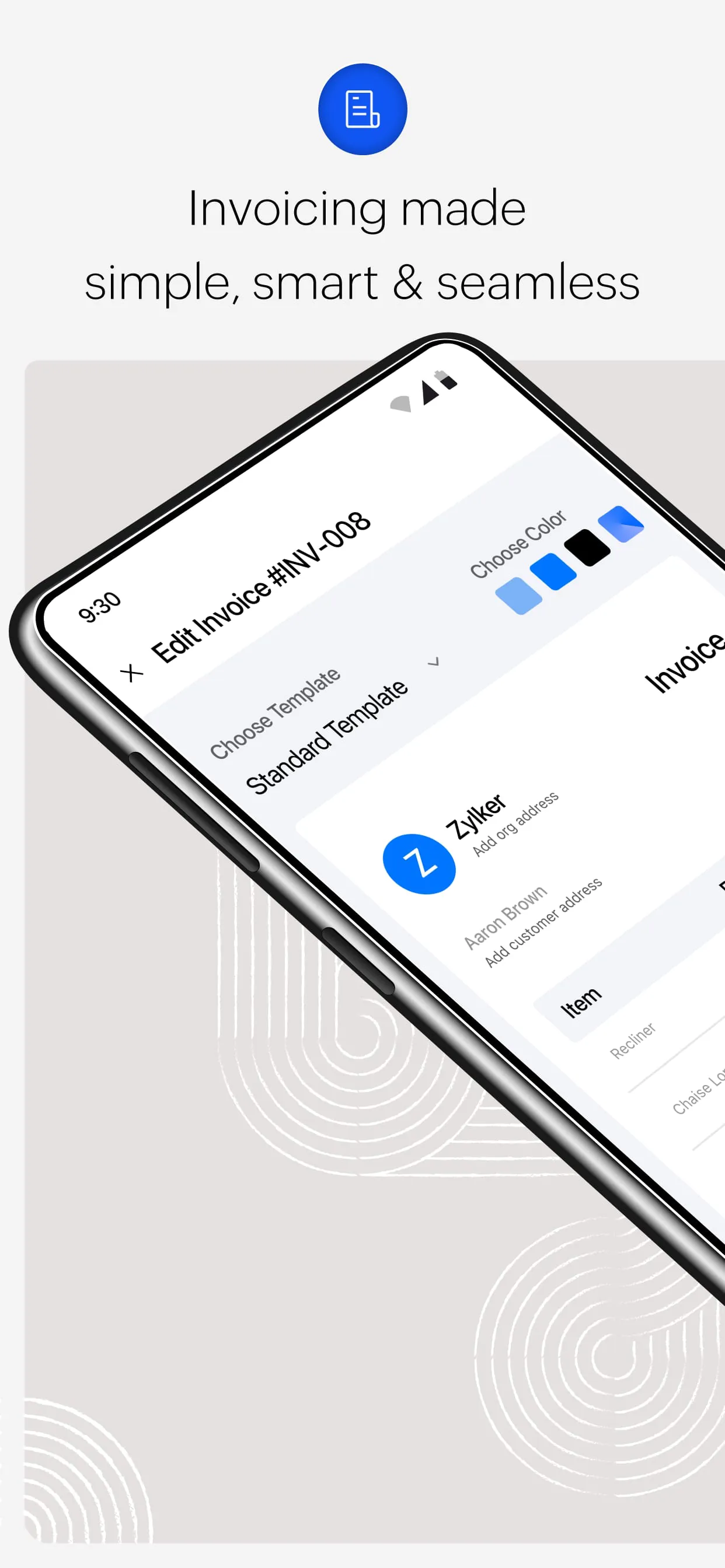 Zoho Invoice