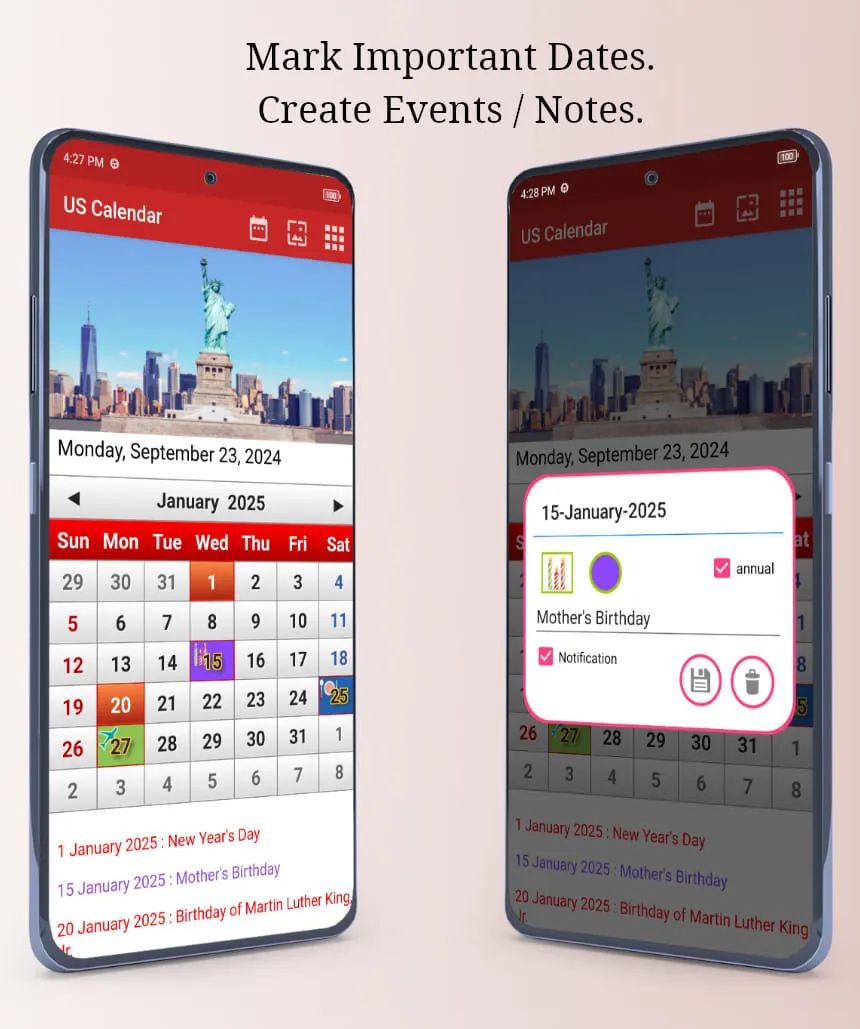 US Calendar 2026