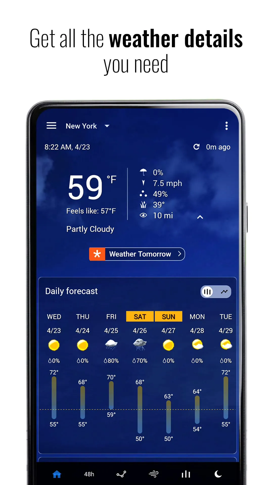 Transparent clock and weather