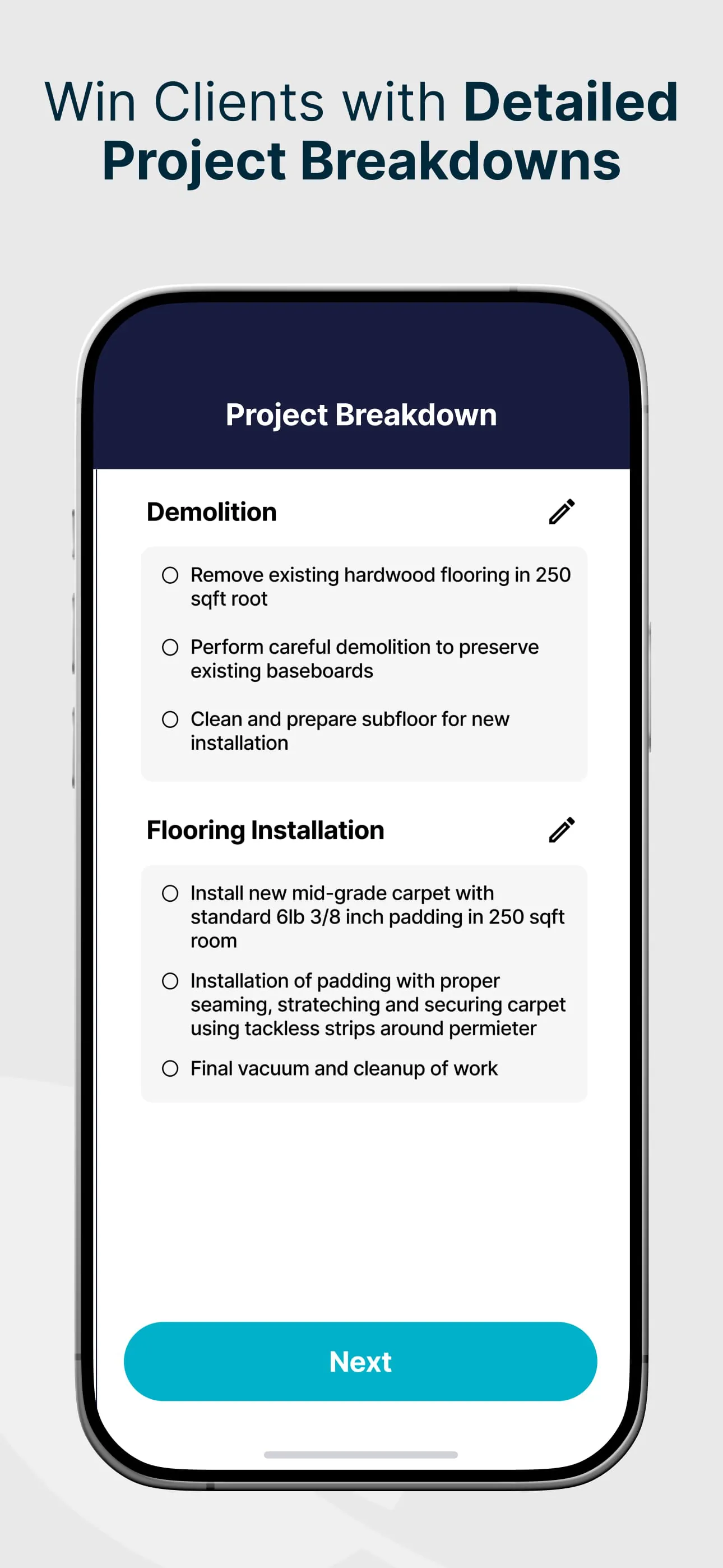SimplyWise Cost Estimator