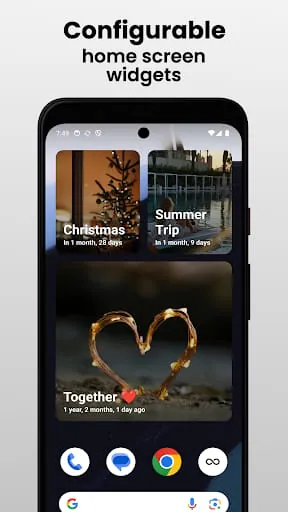 Moments Countdown widget