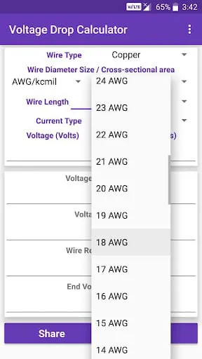 Voltage Drop Calculator