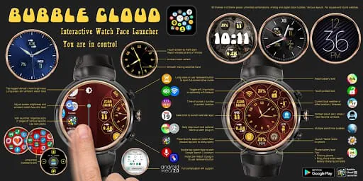 Bubble Cloud Wear OS Launcher