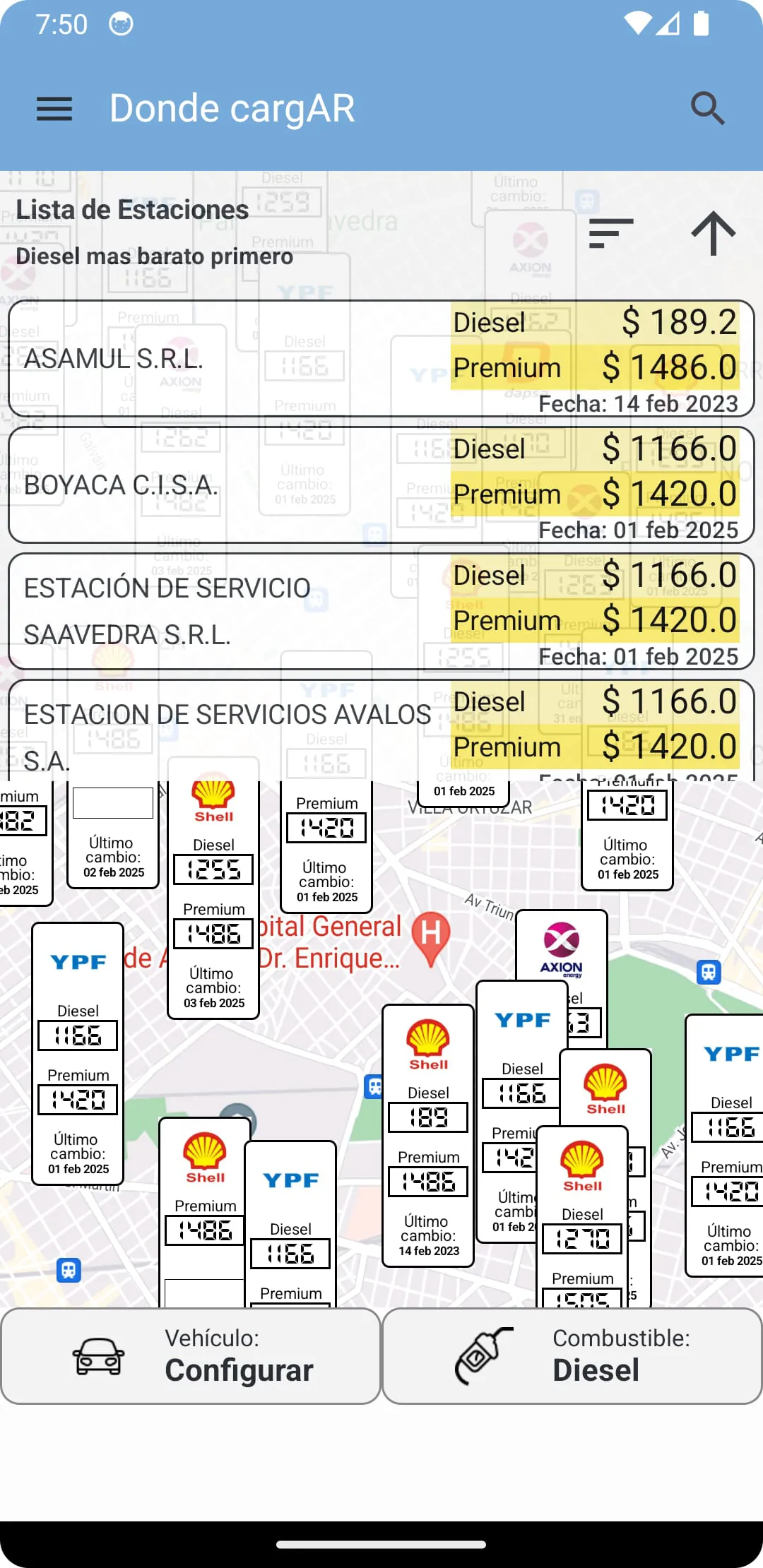 Donde cargAR