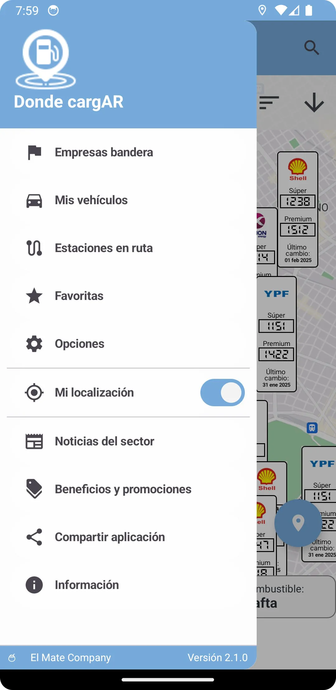 Donde cargAR