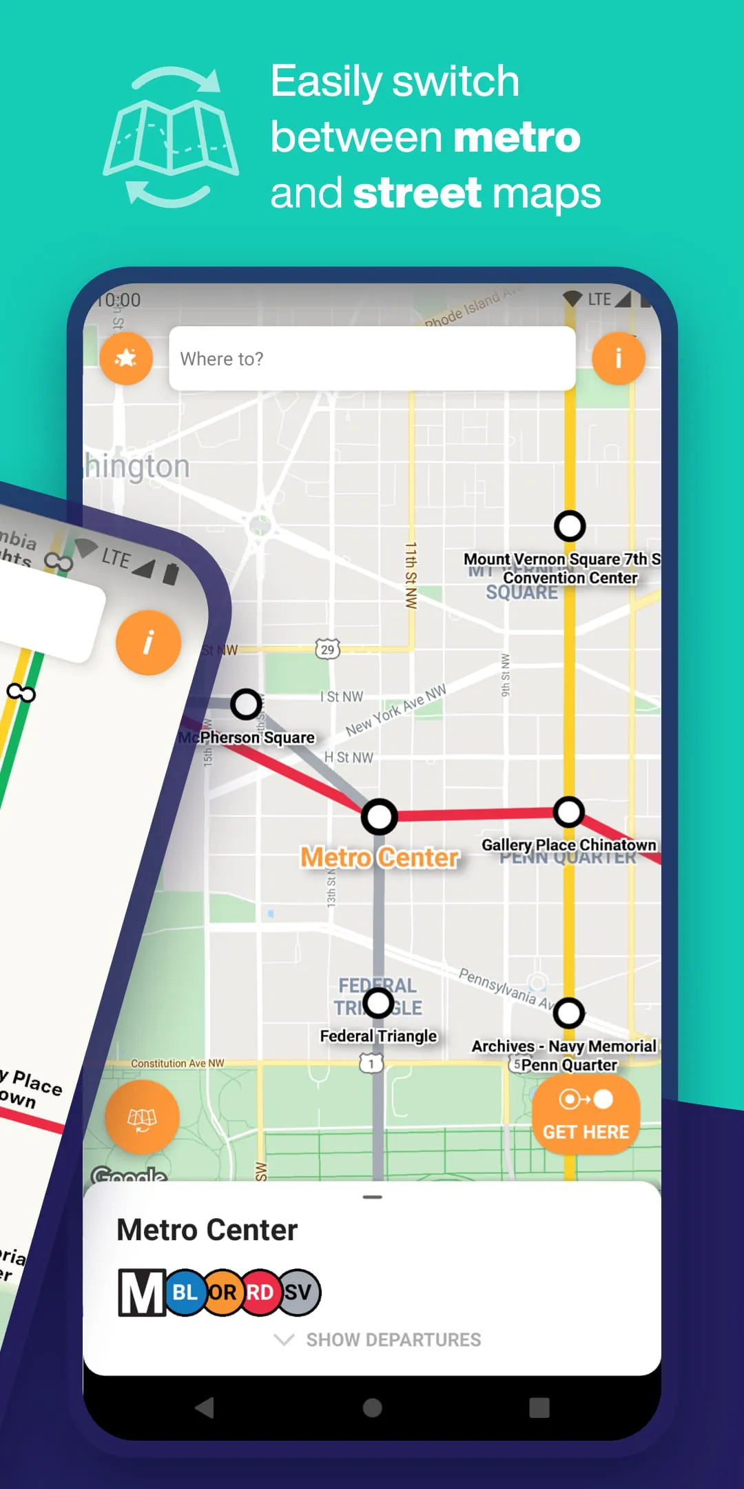 Washington DC Metro Route Map