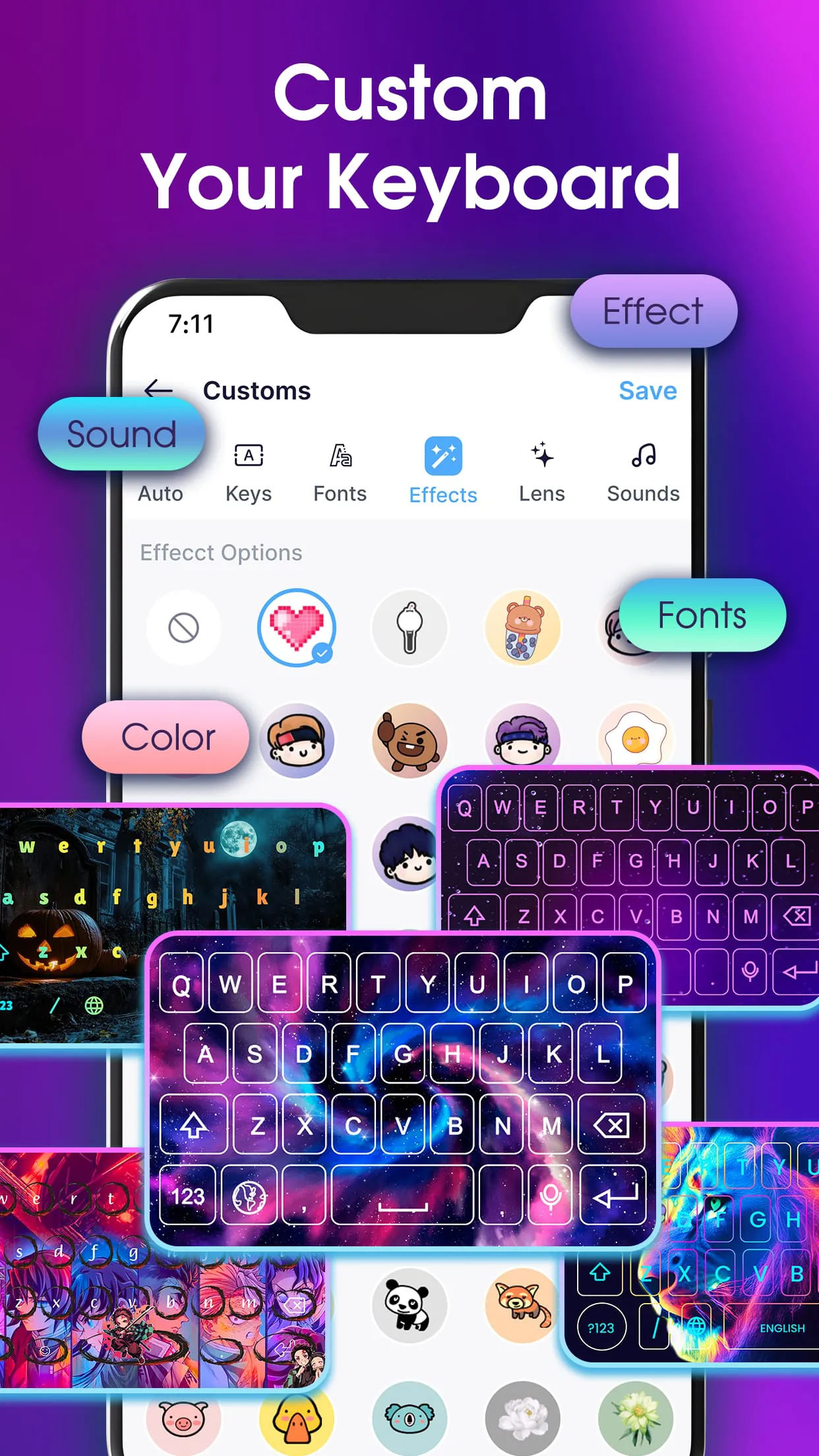 Neon LED Keyboard