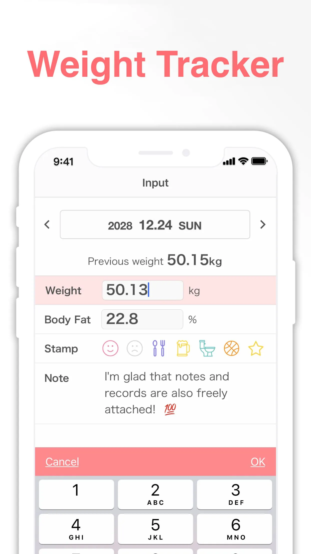 SmartDiet Daily Weight Tracker