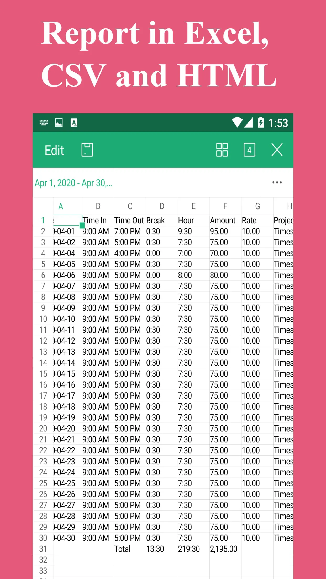 Timesheet