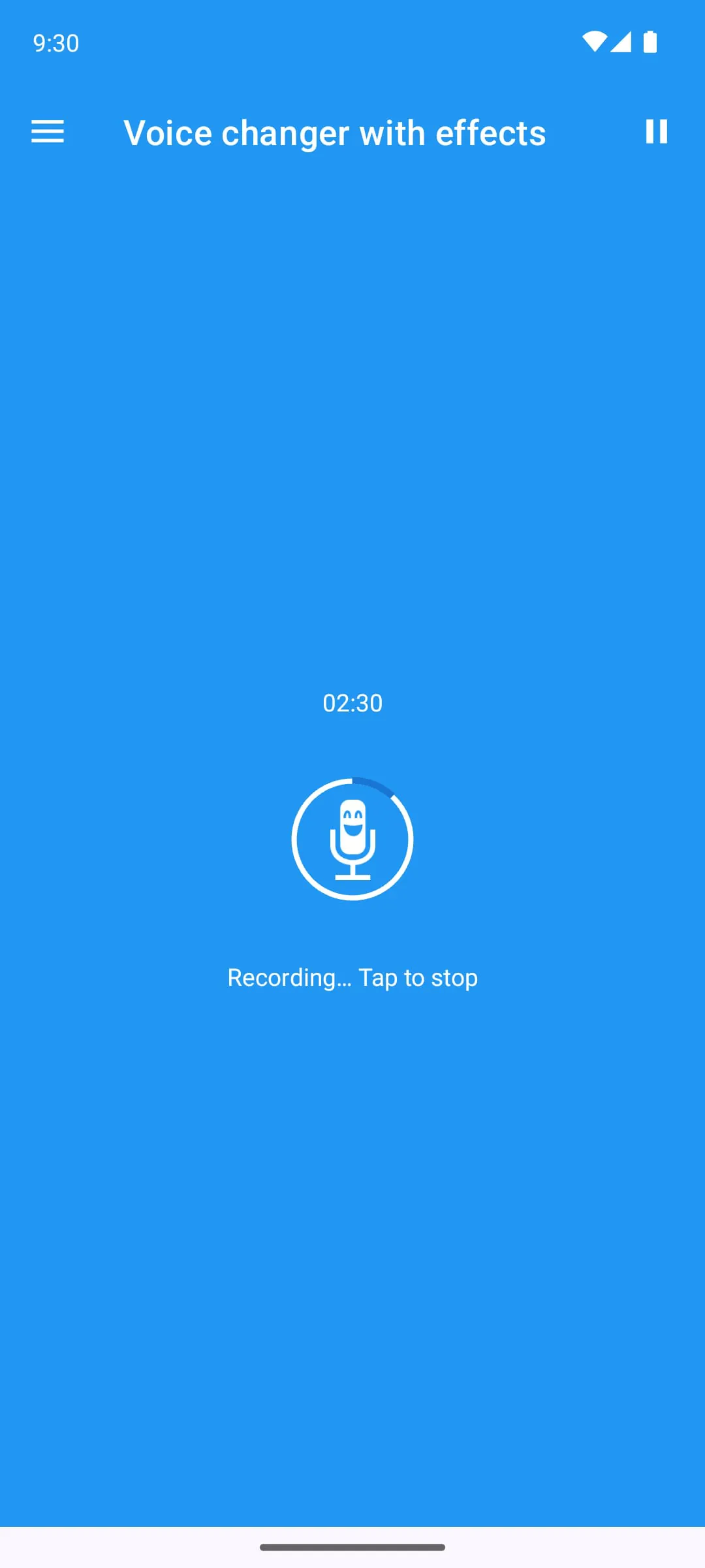Voice changer with effects