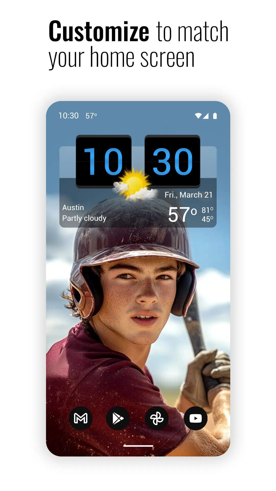 Sense Flip Clock & Weather