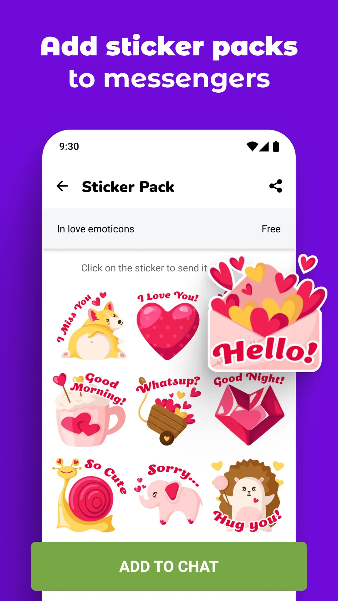 Stickers and emoji