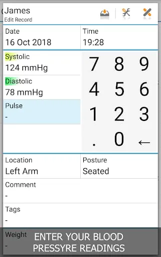 Blood Pressure Log