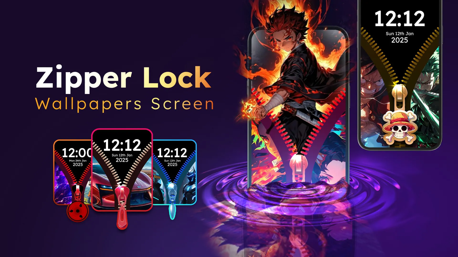 Zipper Lock Wallpapers Screen