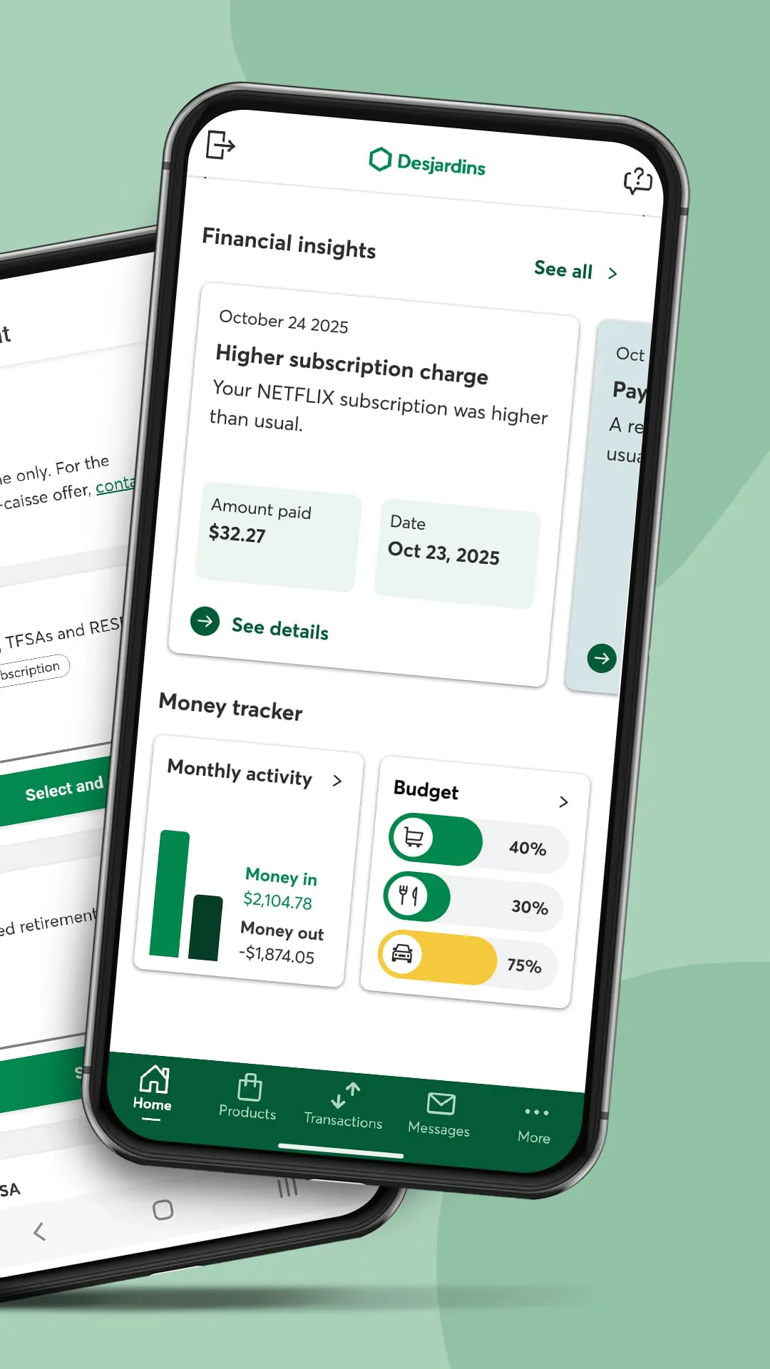 Desjardins mobile services