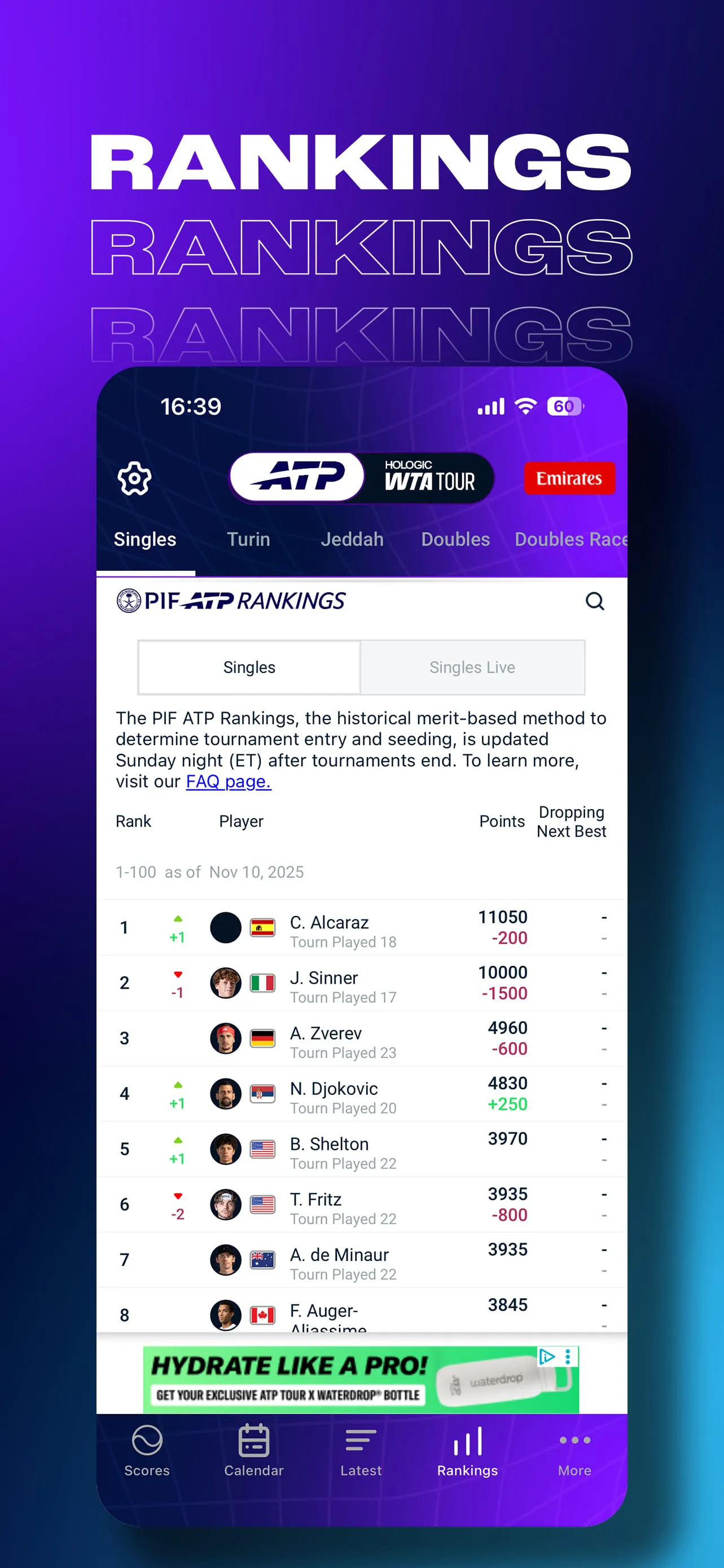 ATP WTA Live