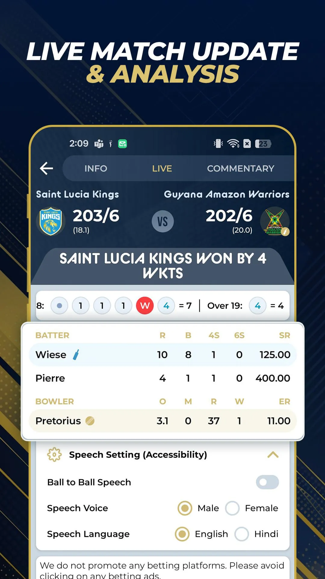 Cric Commentary