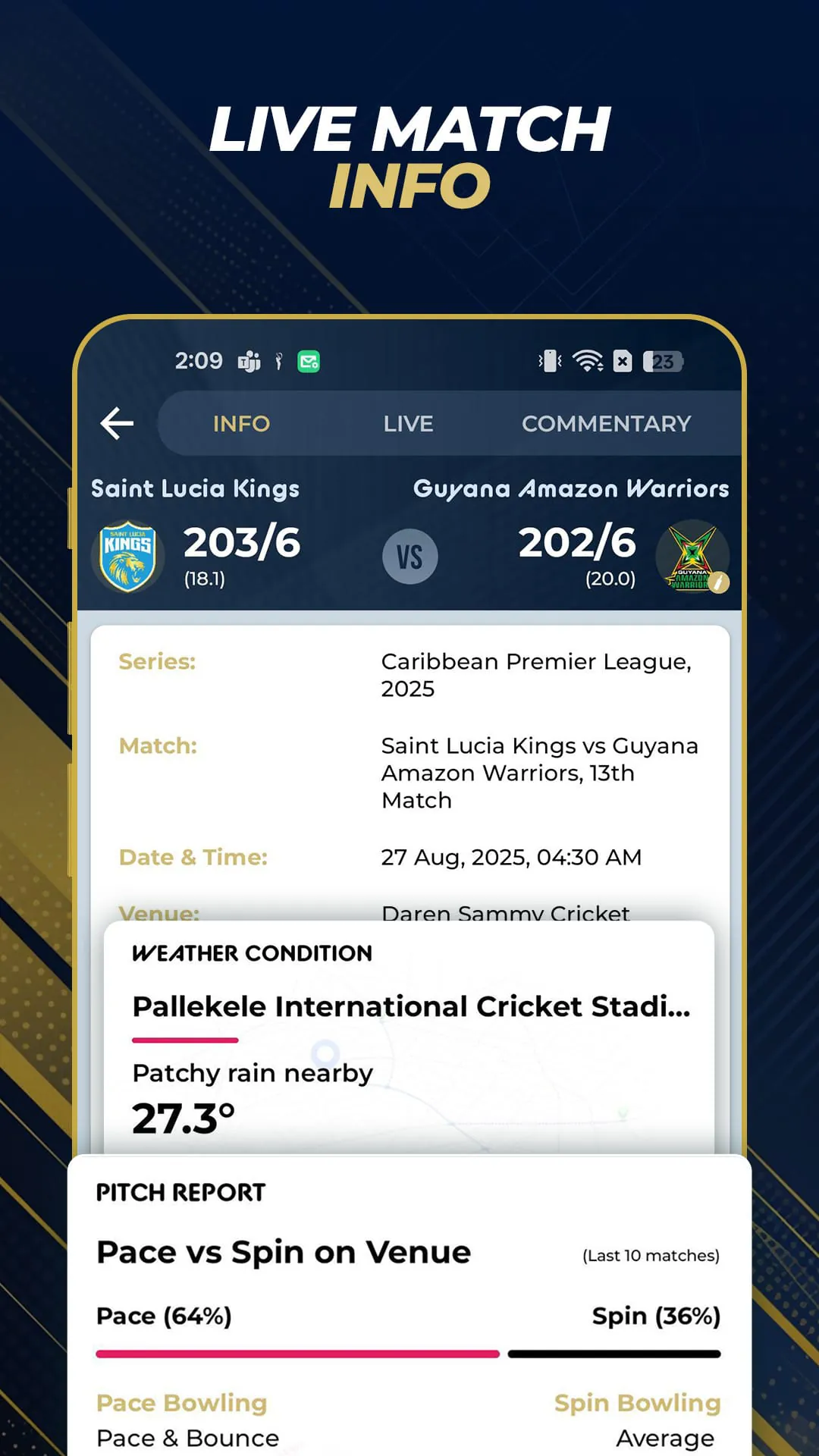 Cric Commentary