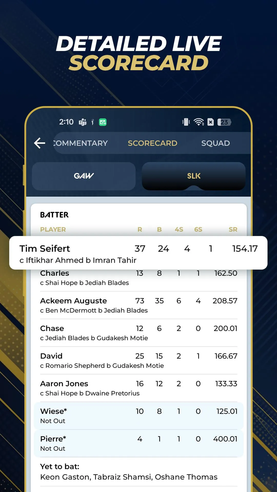 Cric Commentary