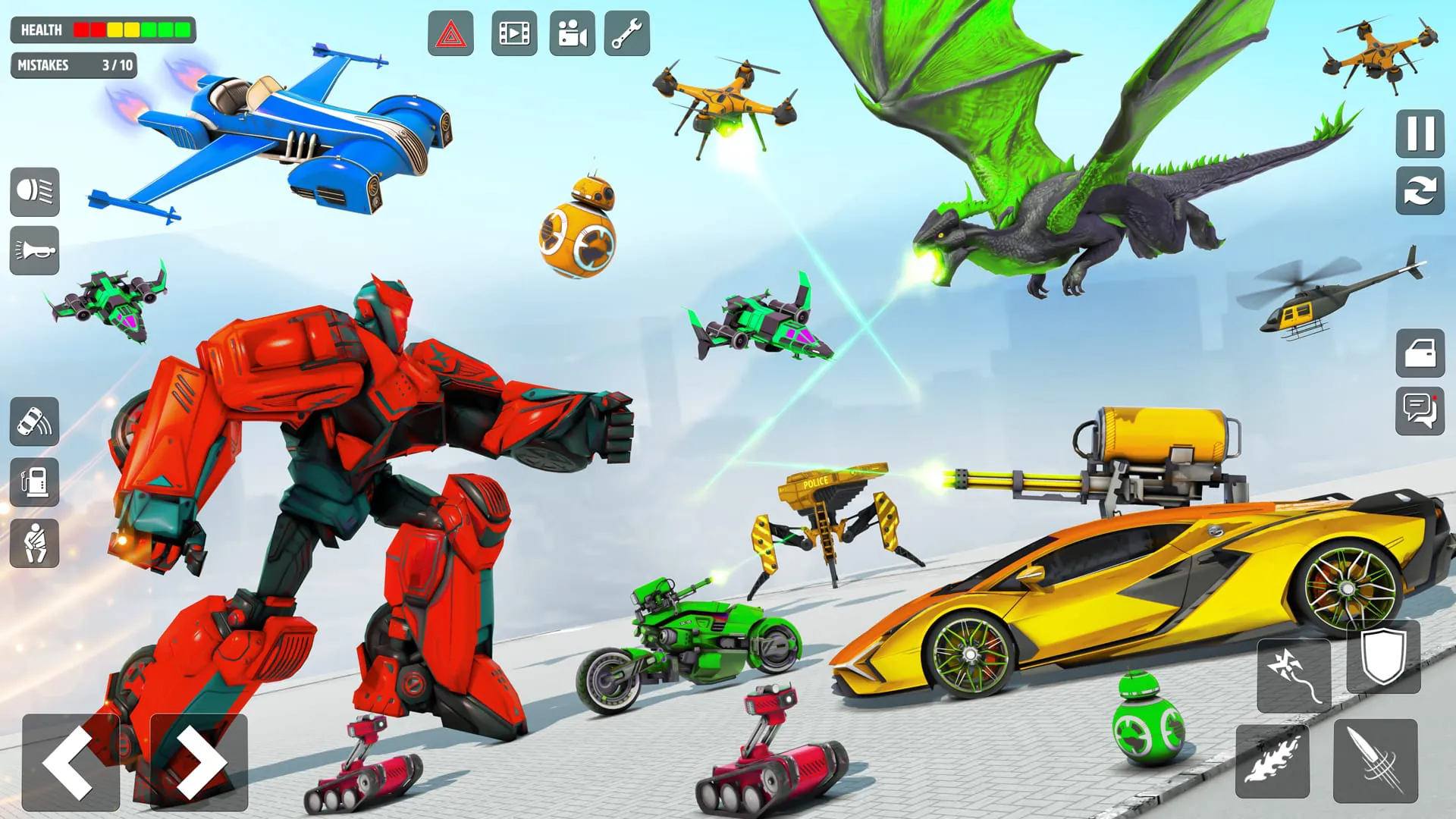Robot Car Transforming Games