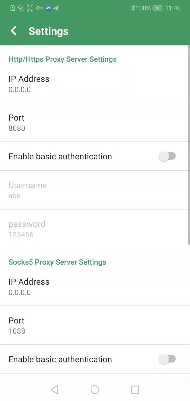 Android Proxy Server