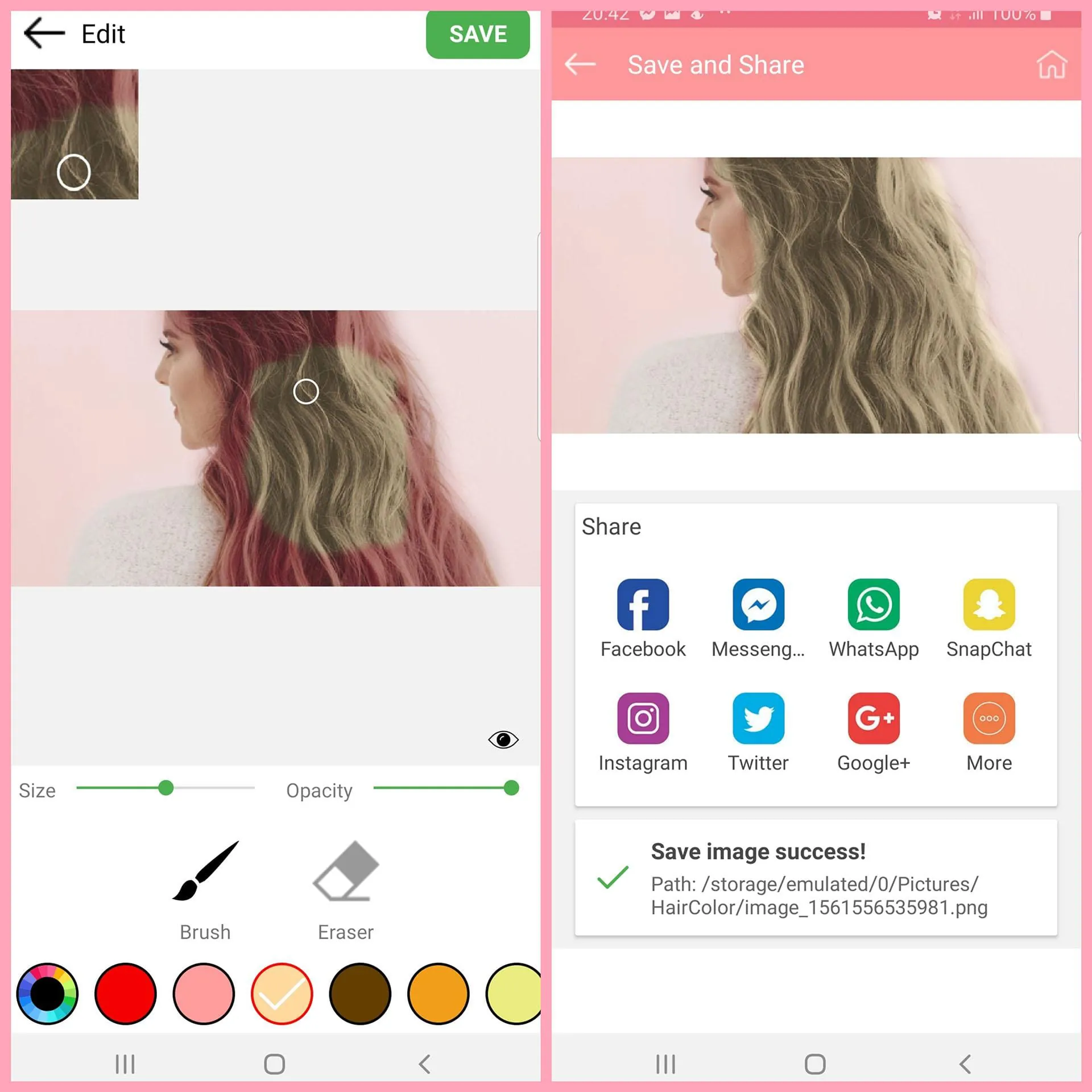 Hair Color Changer