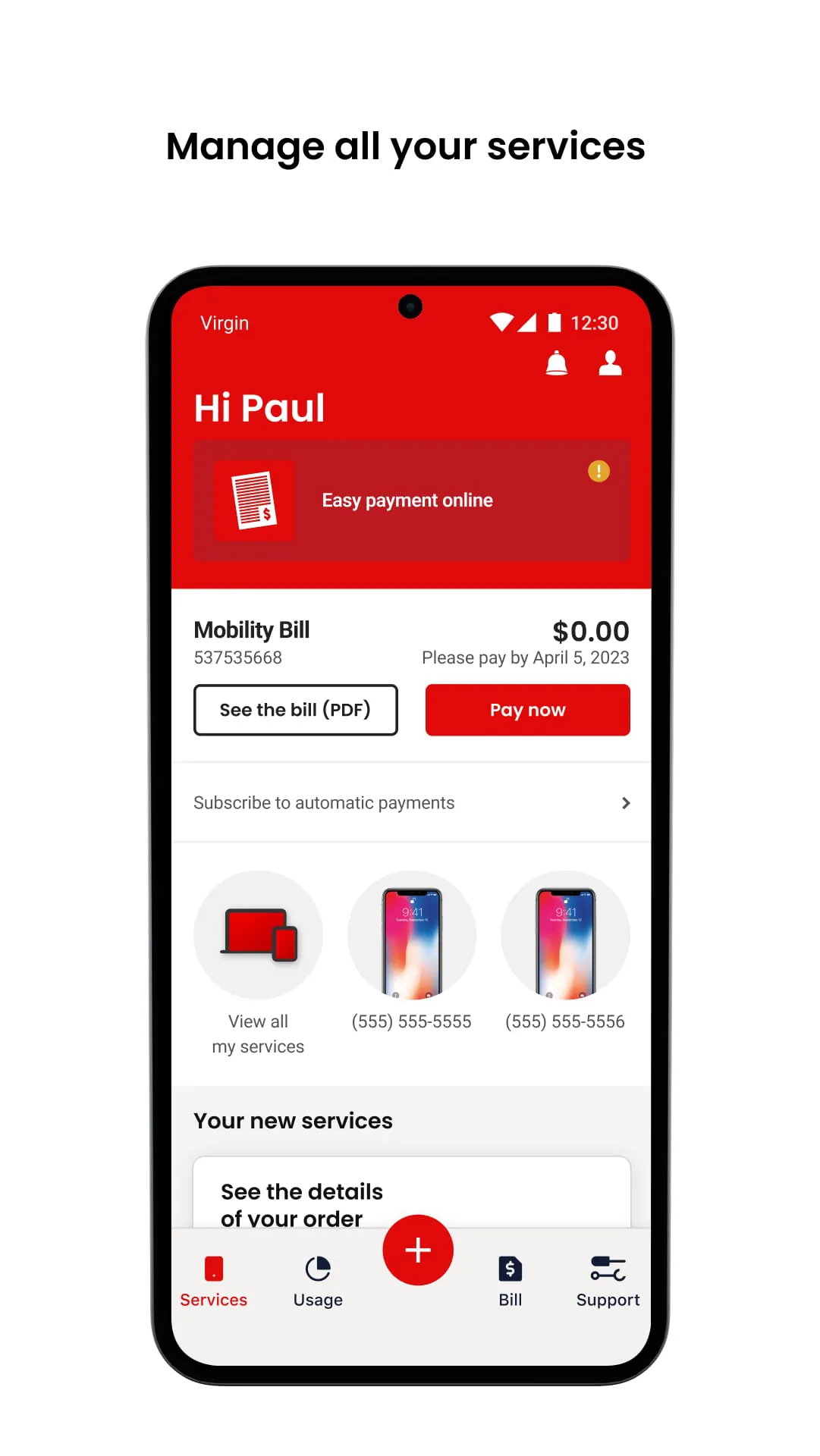Virgin Plus My Account