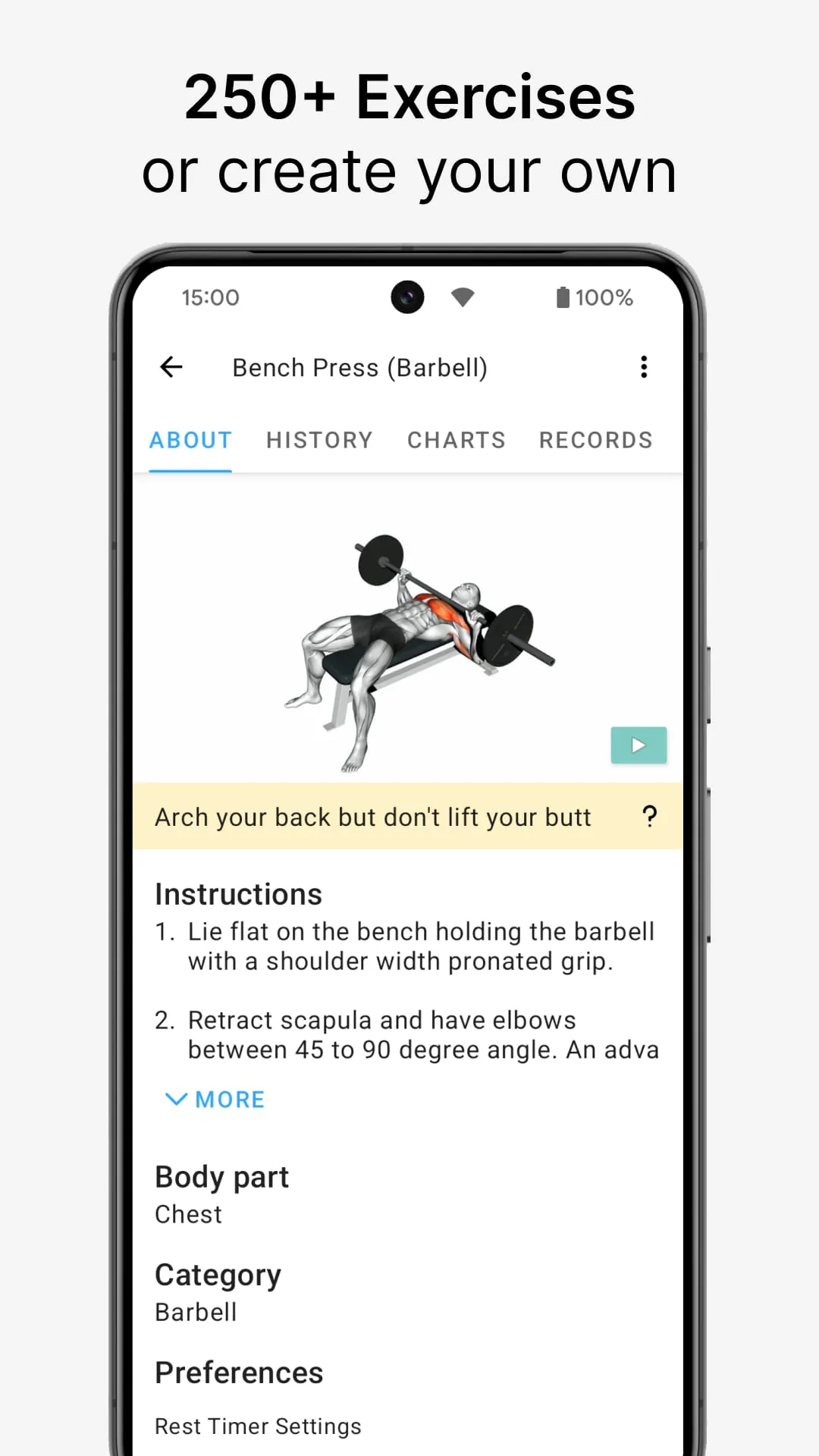 Strong Workout Tracker Gym Log