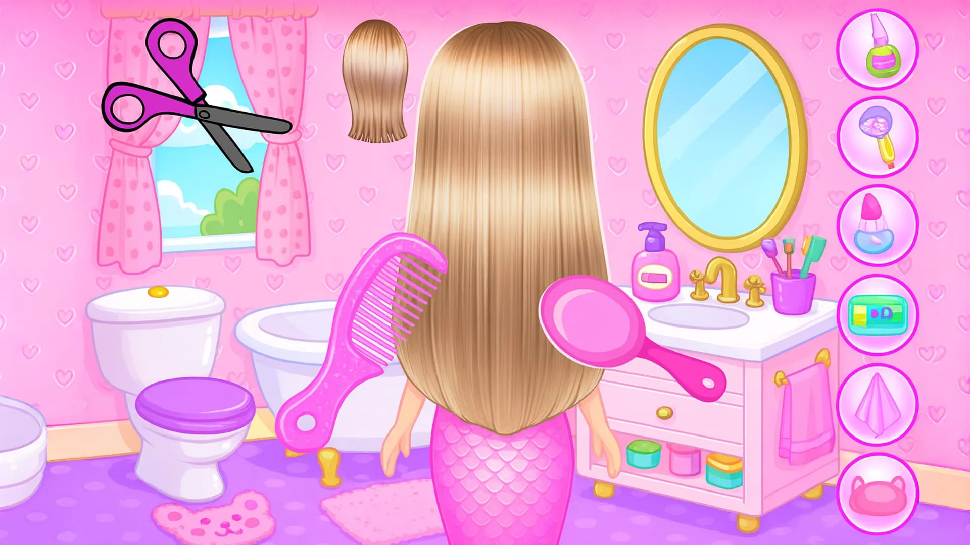 Princess Mermaid At Hair Salon
