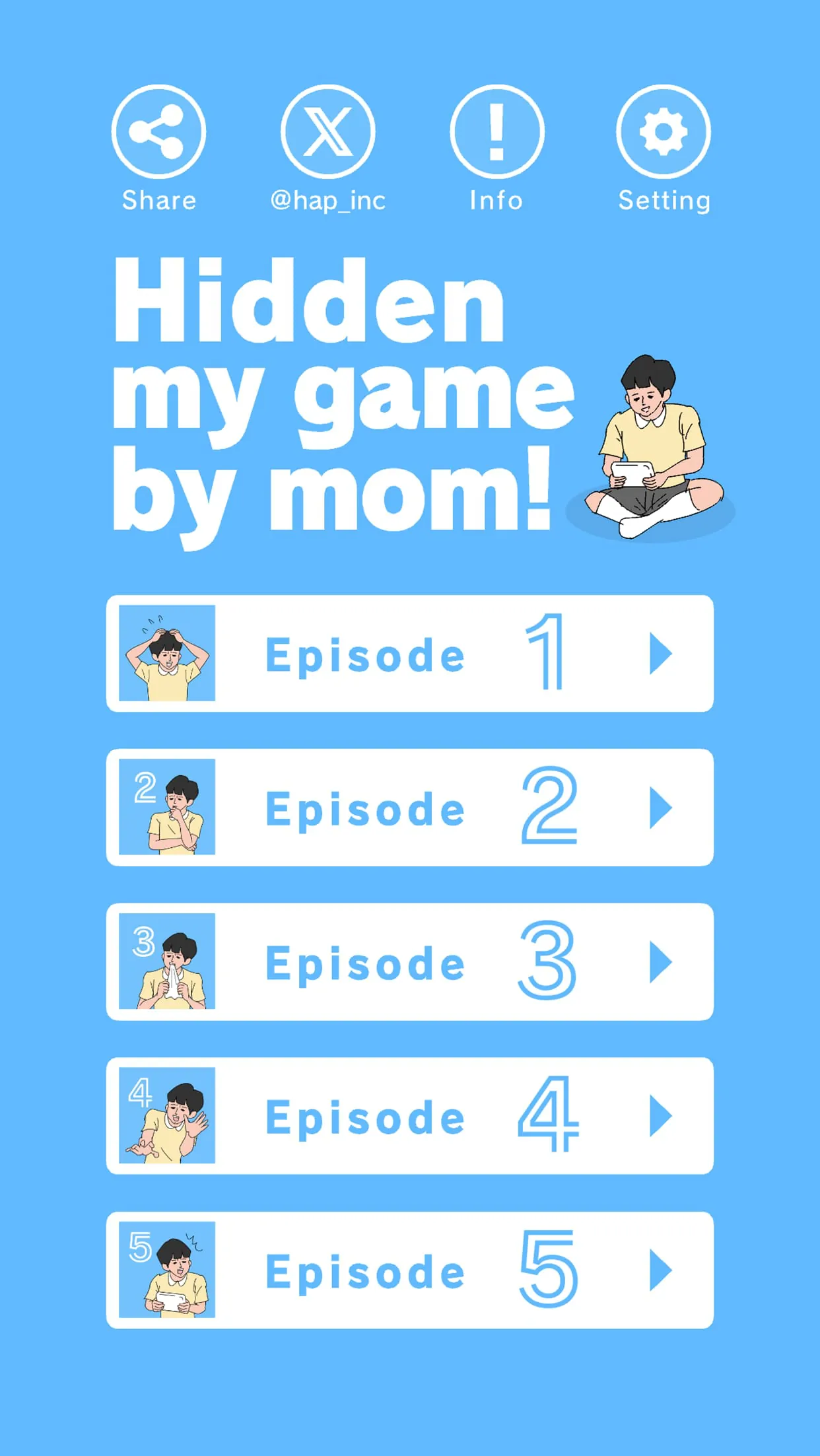 Hidden my game by mom
